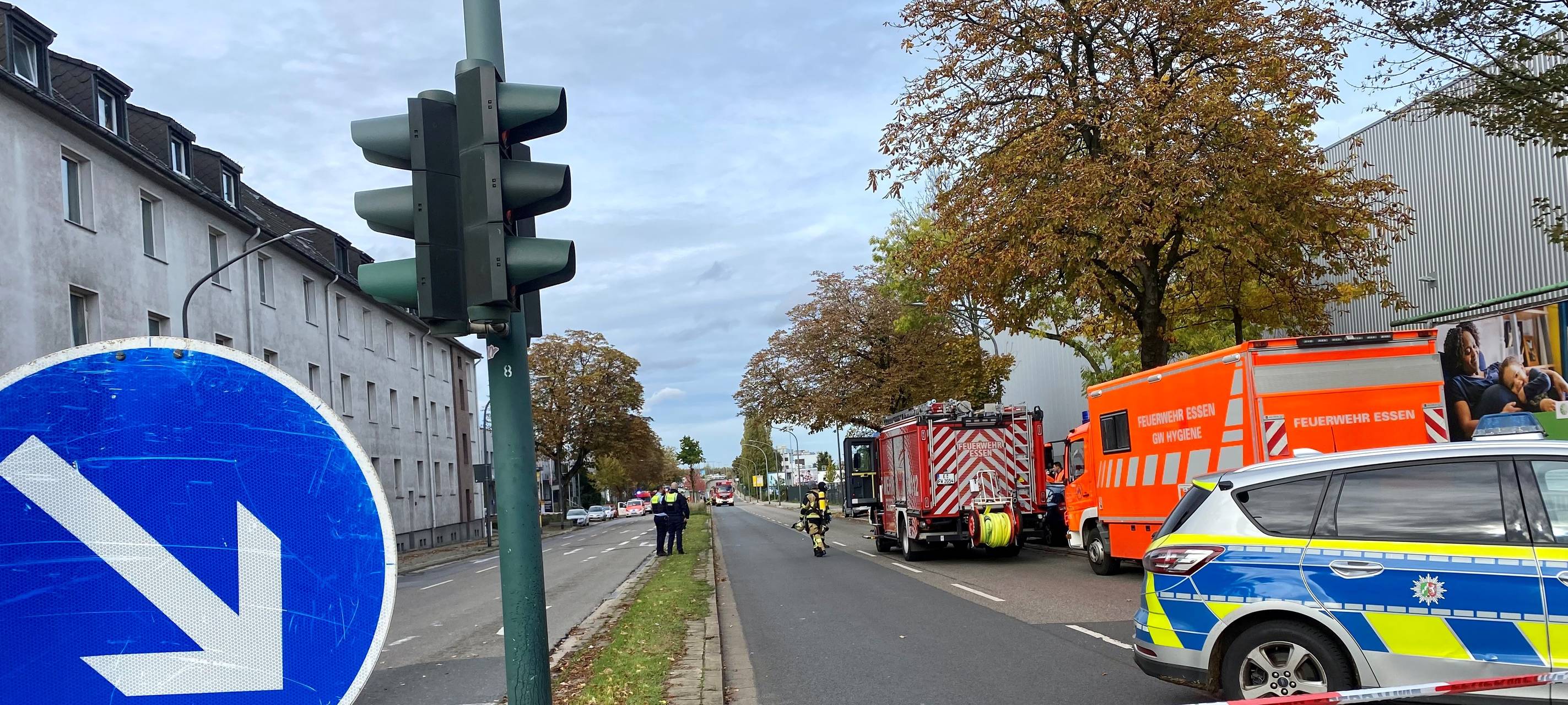 Chlorgas in Essen ausgetreten - Feuerwehreinsatz