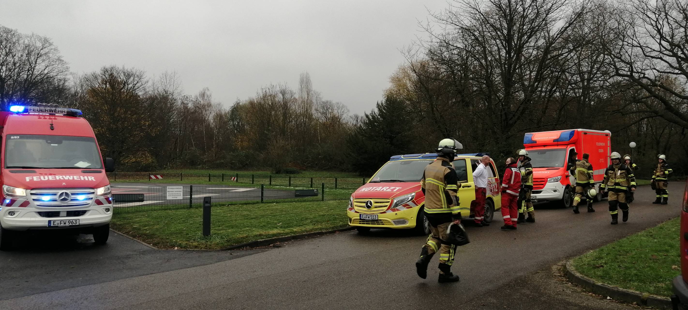 Gefährlicher Bunker in Essen wieder geöffnet - Feuerwehr im Einsatz