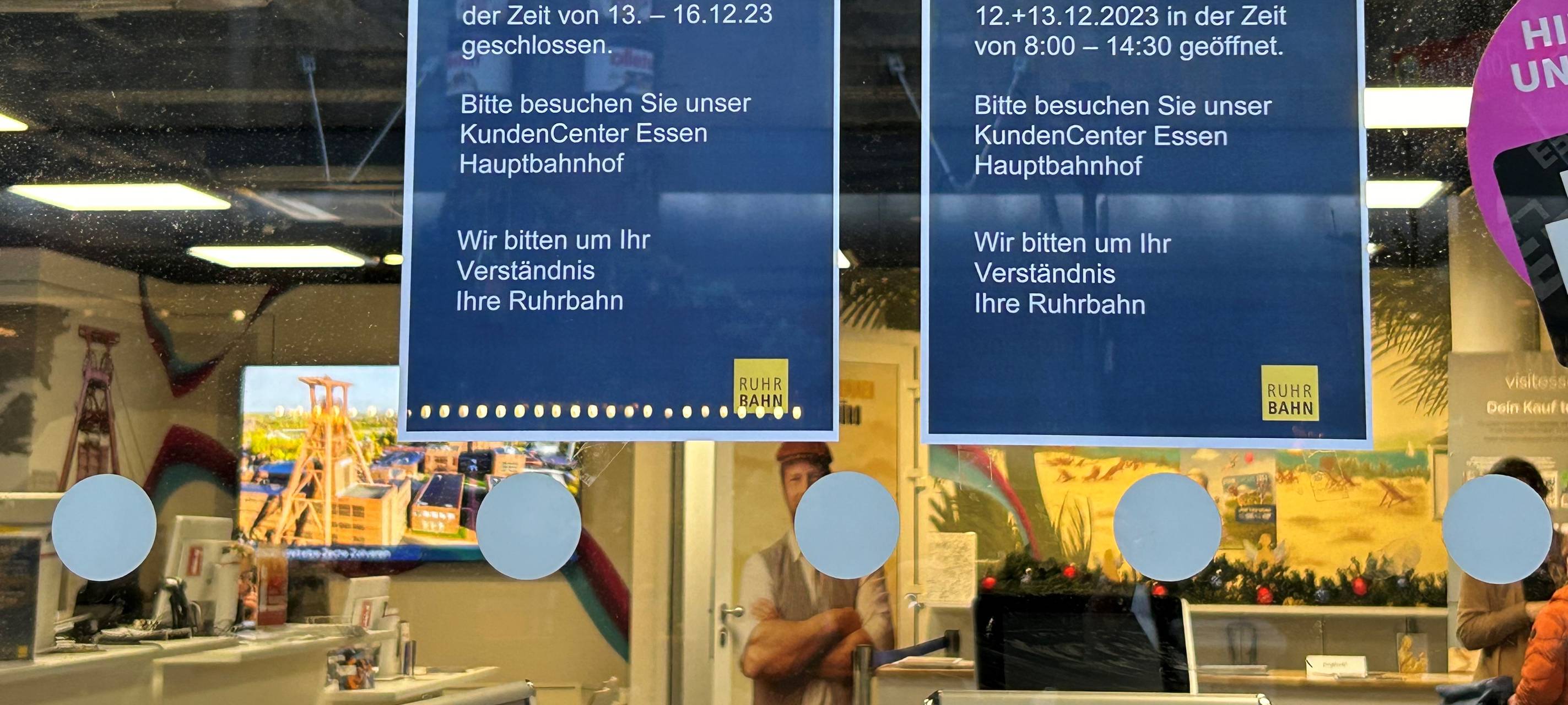 Ruhrbahn in Essen schließt kurzfristig Kundencenter