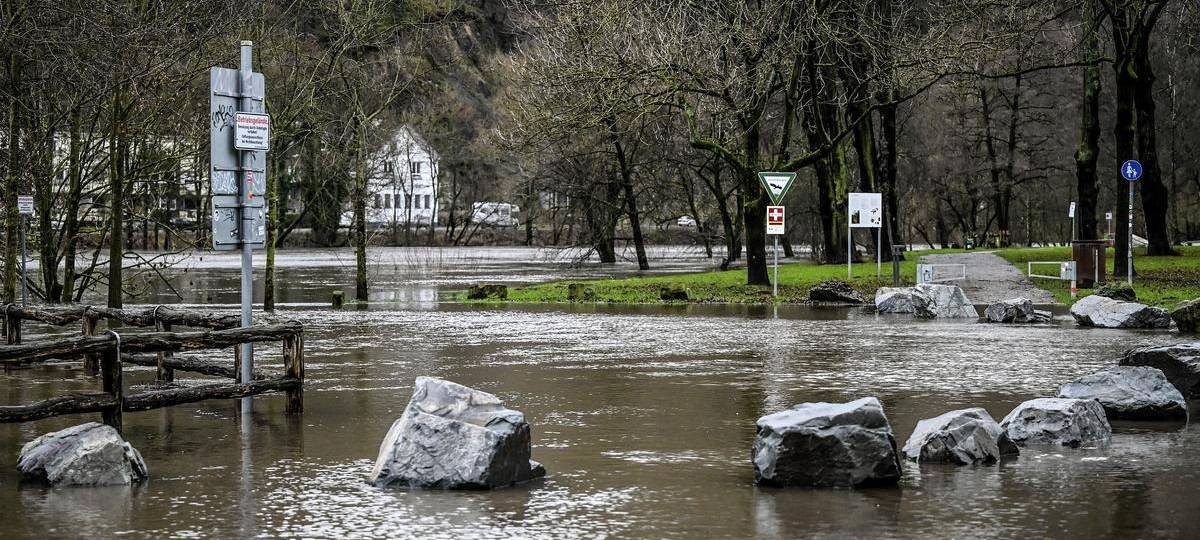 Hochwasser in Essen – so sieht es an der Ruhr am 1. Weihnachtstag aus