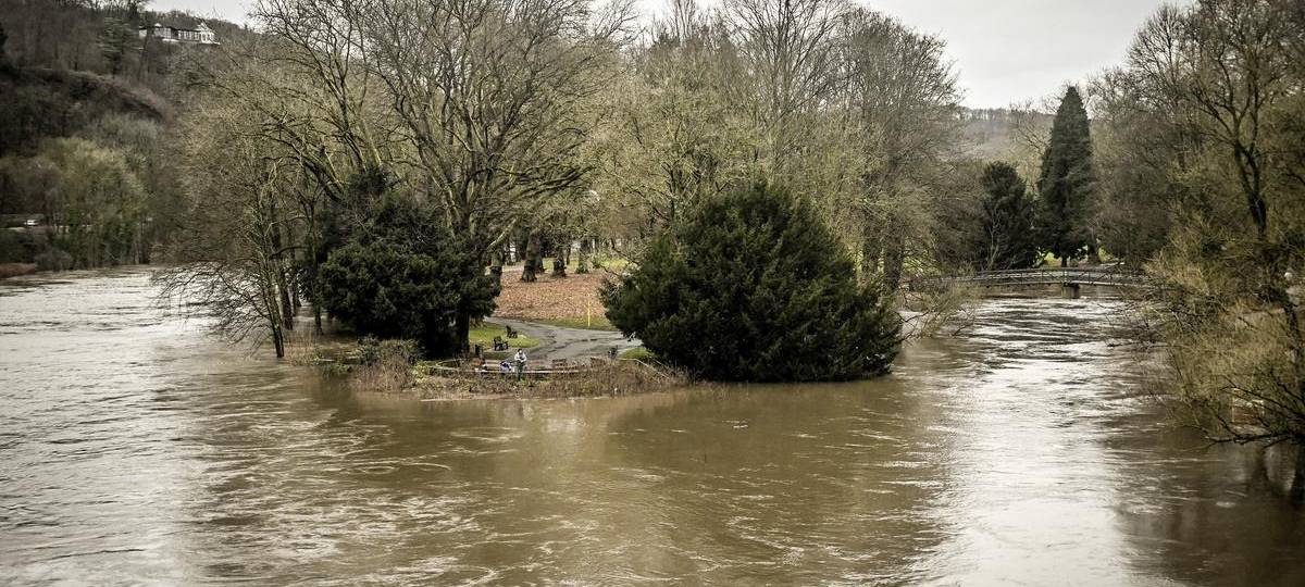 Hochwasser in Essen – so sieht es an der Ruhr am 1. Weihnachtstag aus