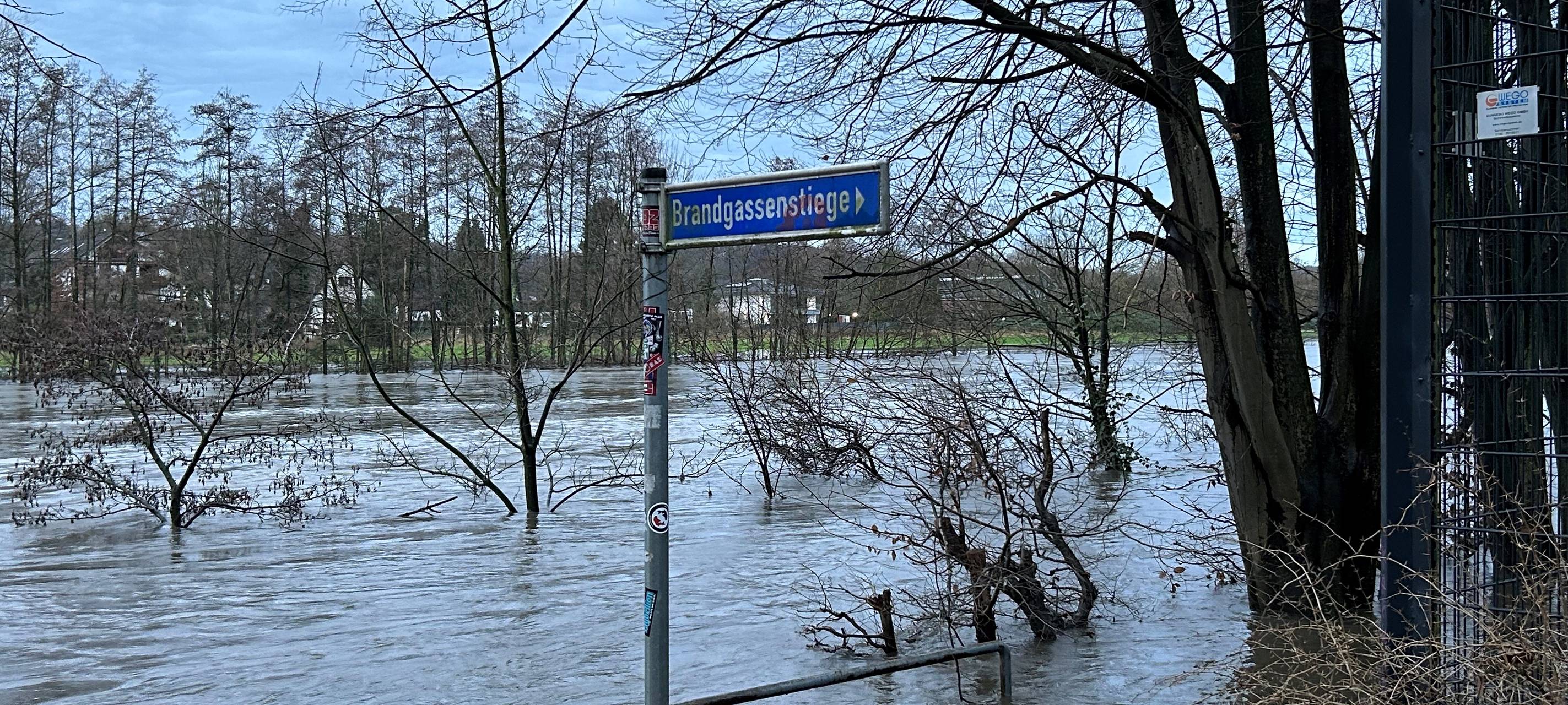 Hochwasser-Lage in Essen entspannt sich