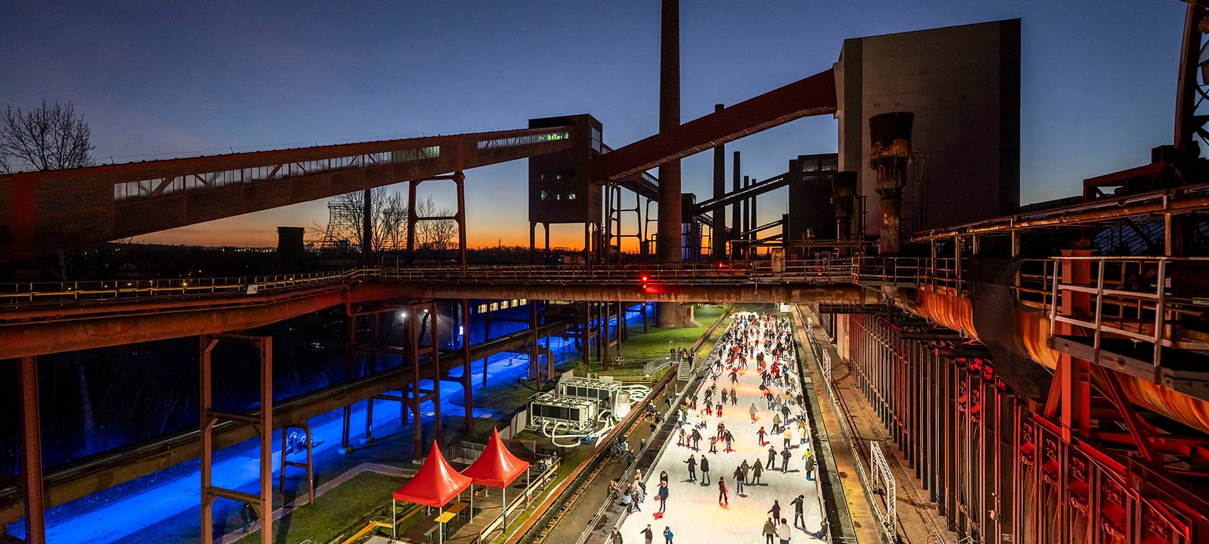Eisbahn auf Zollverein in Essen: Öffnungszeiten und Preise