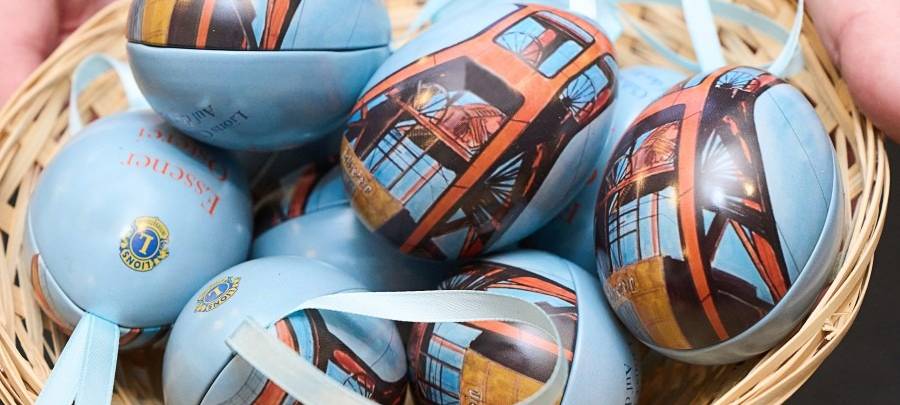 Ostereier mit Motiv aus Essen