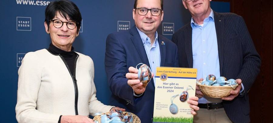 Ostereier mit Motiv aus Essen