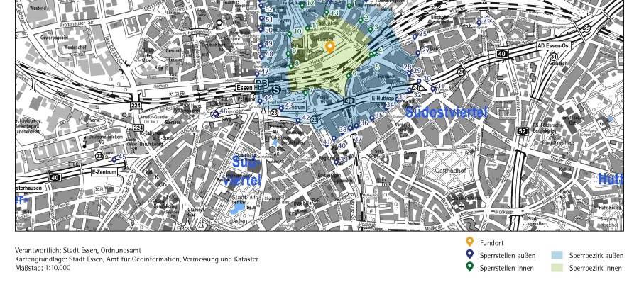 Bombe in Essen: Live-Ticker zur Bombenentschärfung in der Innenstadt