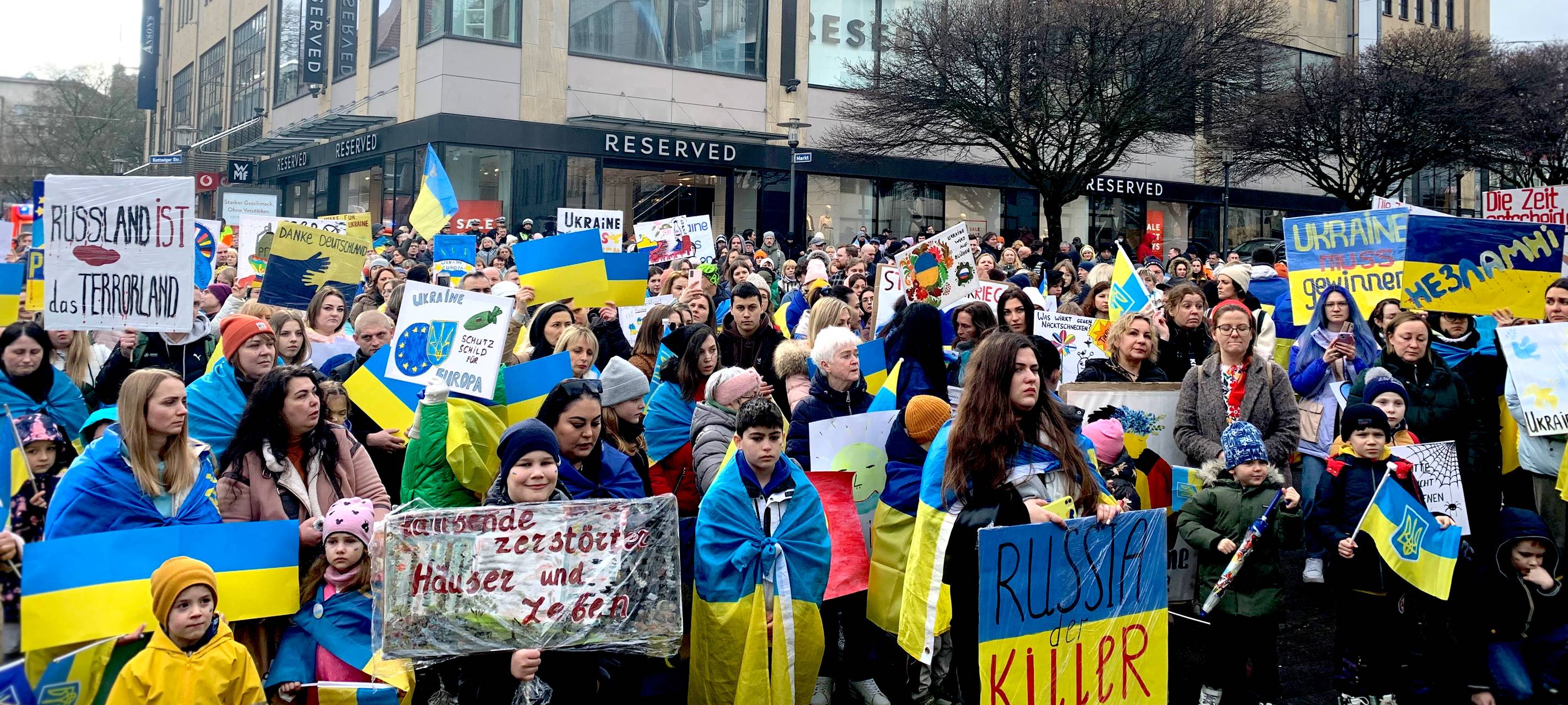 So war die Demonstration in Essen für die Ukraine