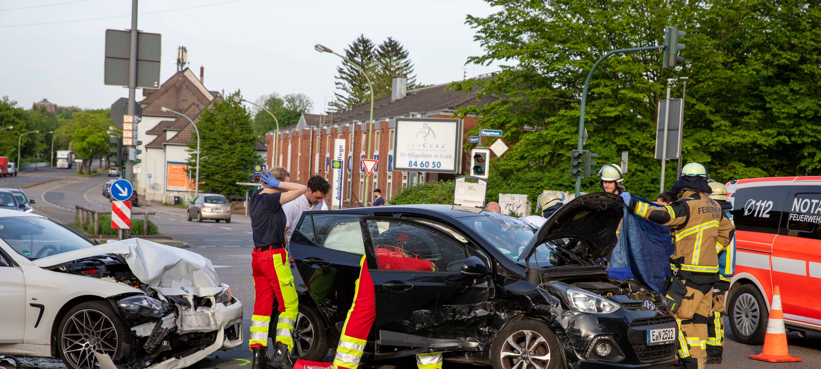 Unfälle in Essen: Zwei große Crashs zeitgleich