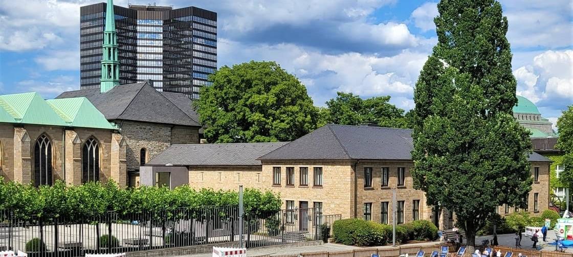 XXL-Citysandkasten in Essen im Sommer