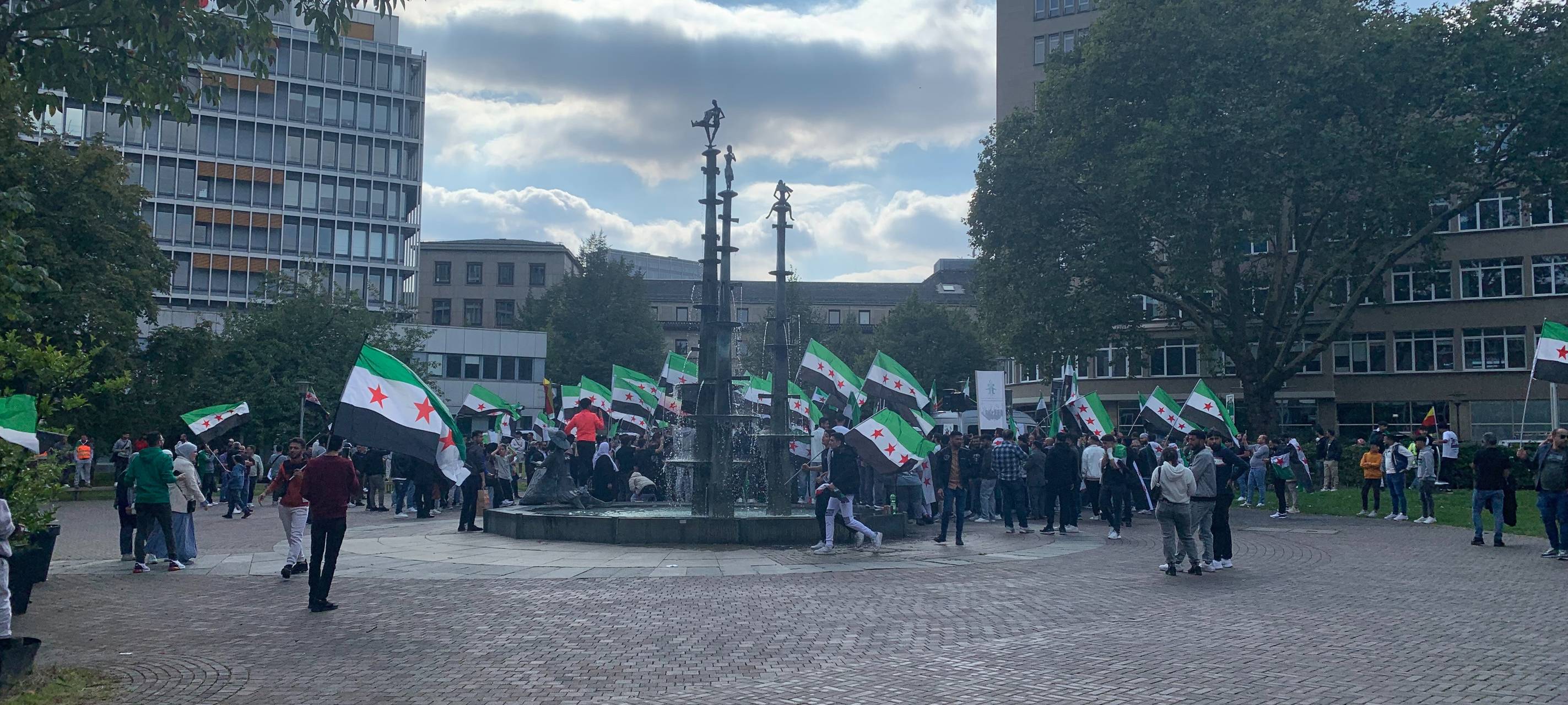 Protest in Essen aus der syrischen Community