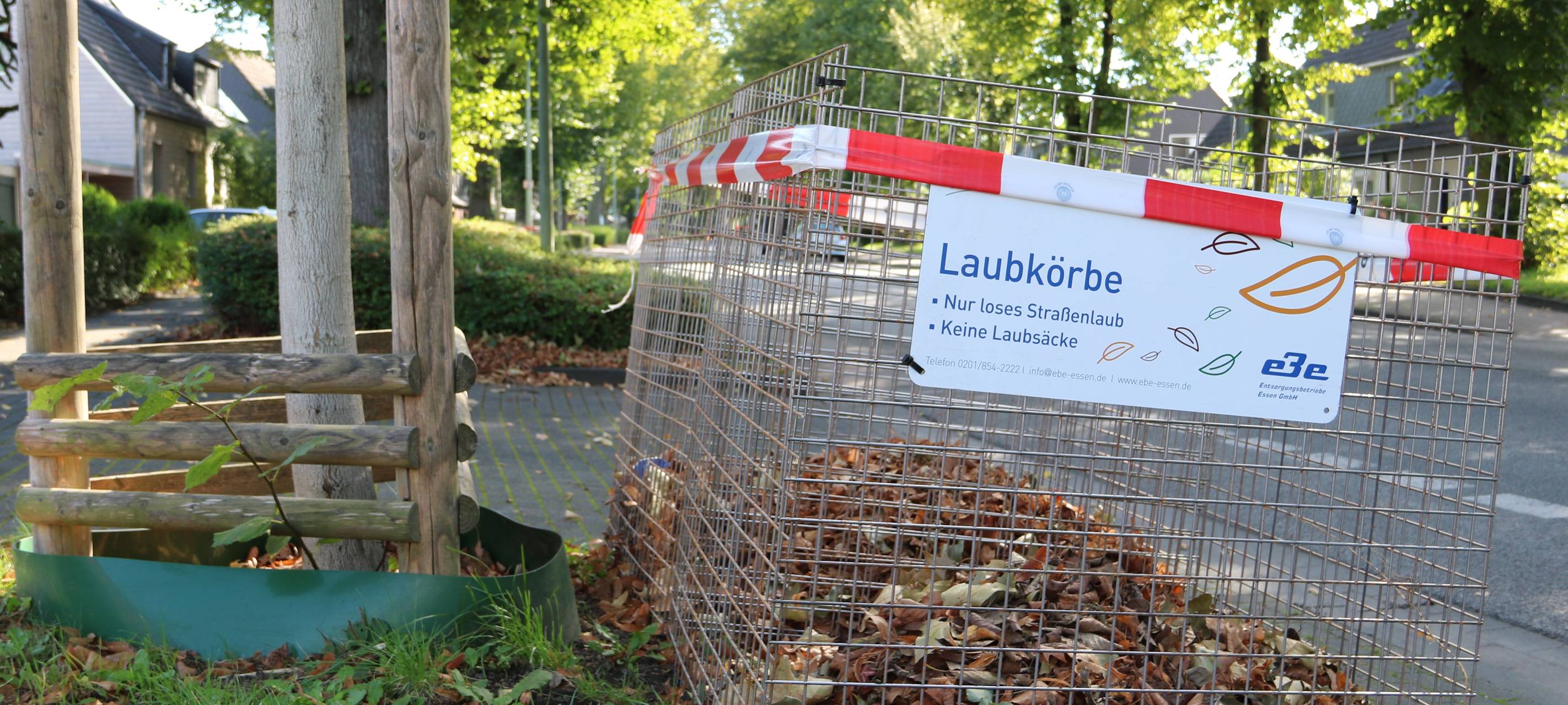 In Essen stehen wieder Laubkörbe