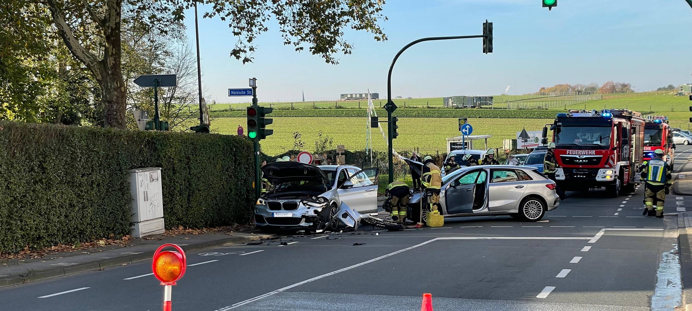 Unfall in Essen mit vier verletzten Personen