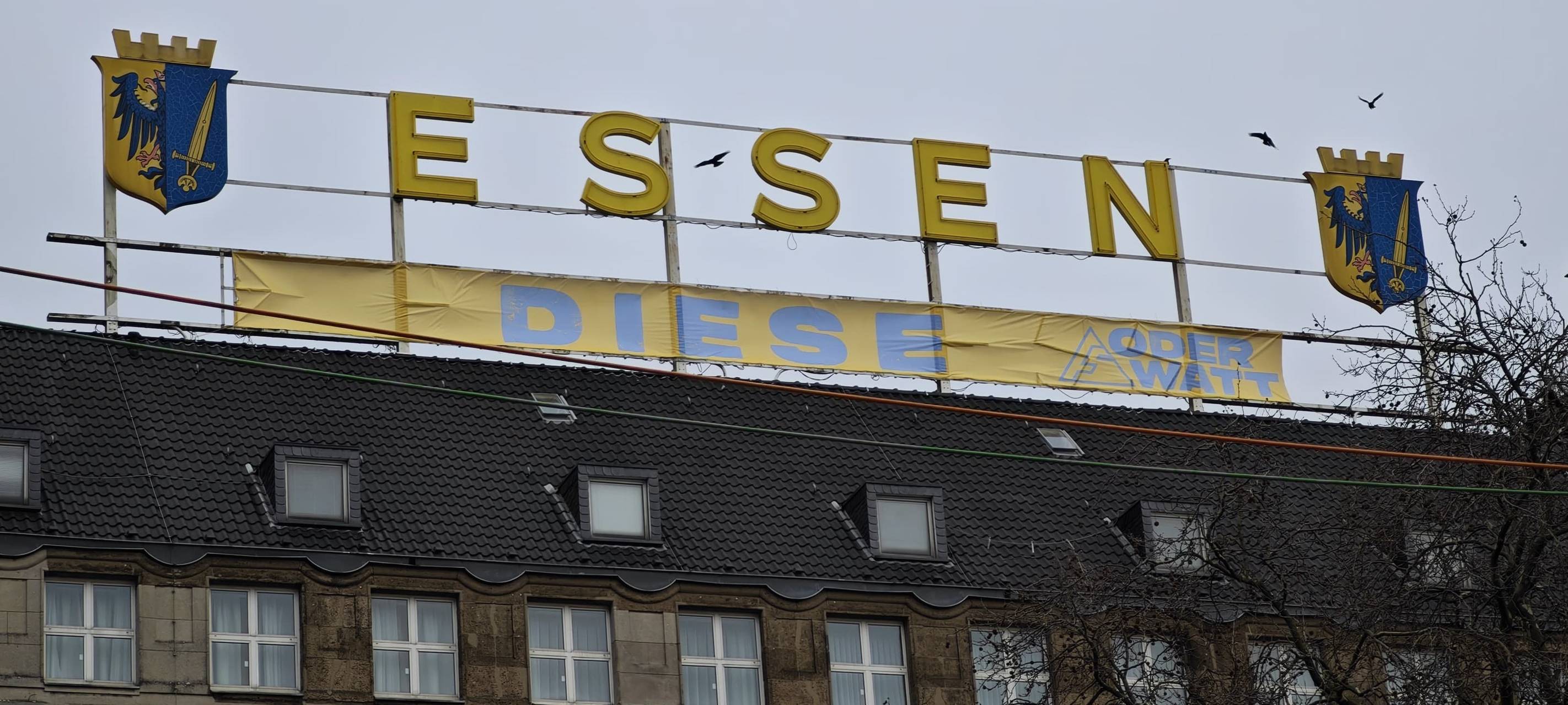 "Essendiese"-Schriftzug auf dem Handelshof aufgetaucht