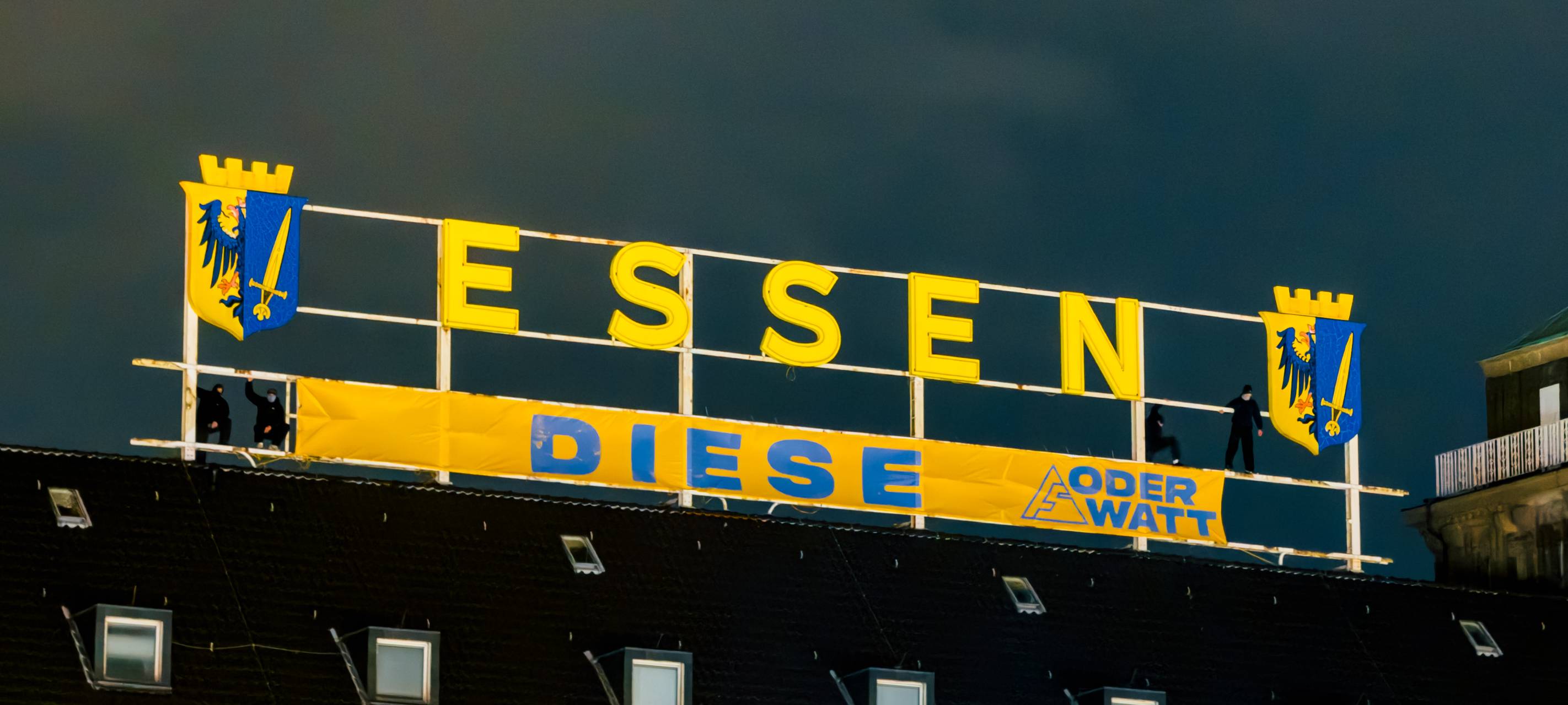 "Essendiese"-Schriftzug auf dem Handelshof aufgetaucht