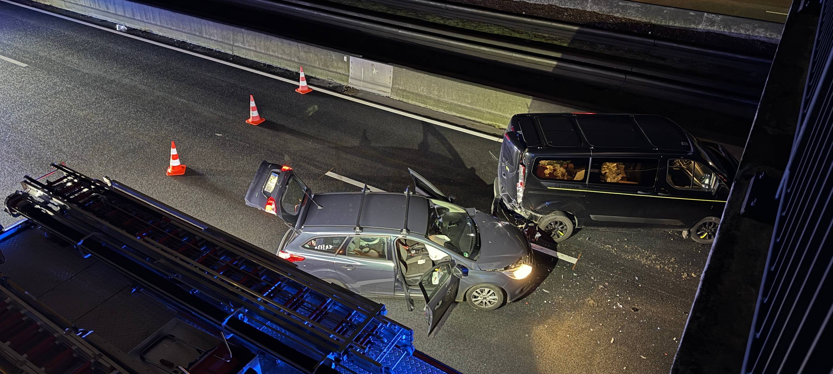 Schwerer Unfall auf A40 in Essen