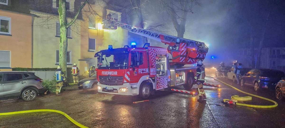 Kellerbrand in Essen: Rauchmelder retten Leben