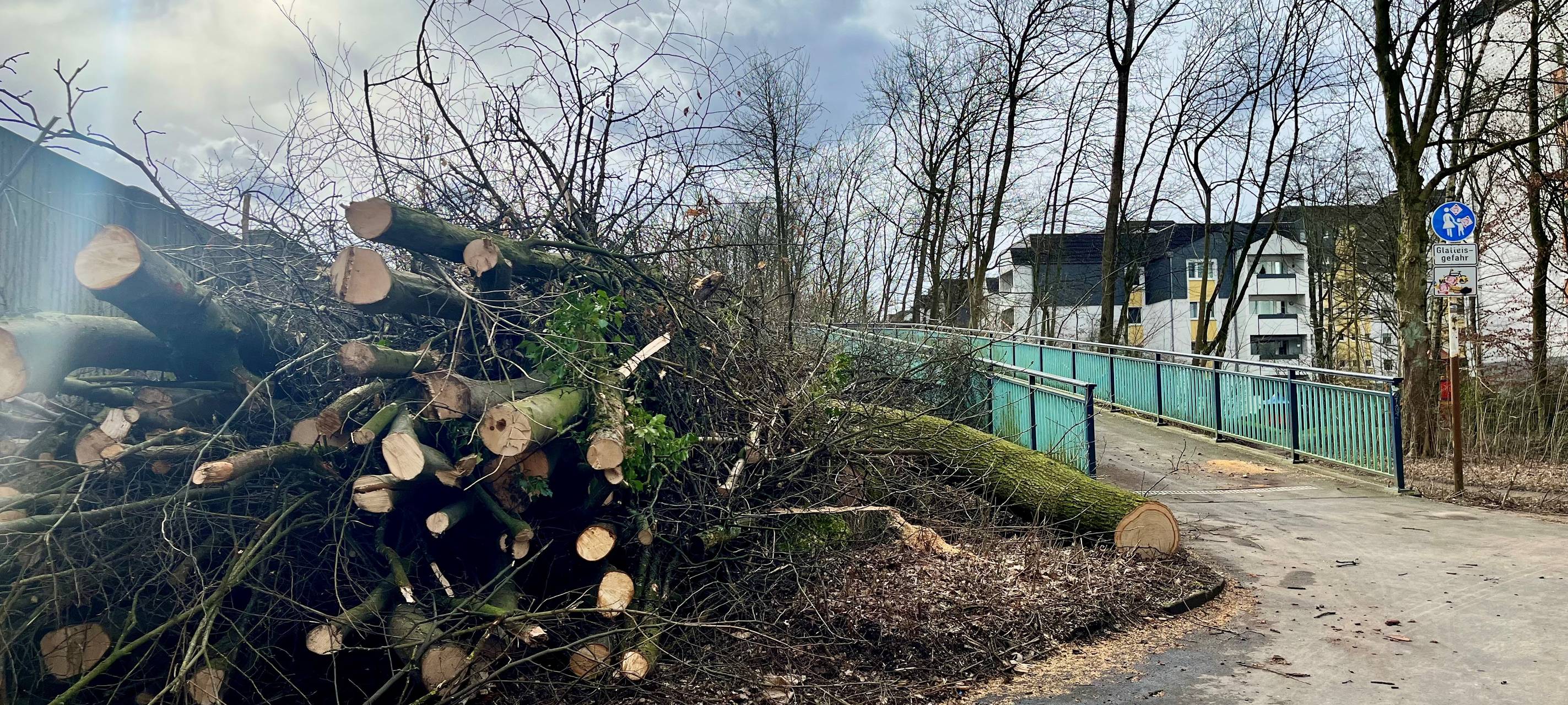 Fußgängerbrücke in Essen wird neu gemacht: Bäume werden gefällt