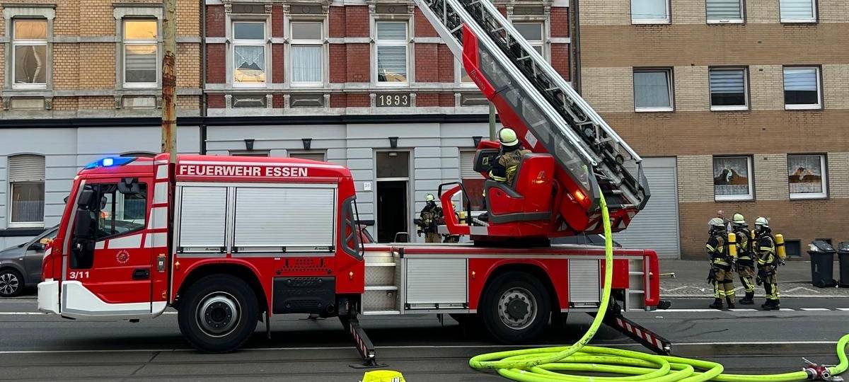 Feuerwehreinsatz in Essen: Küche brennt