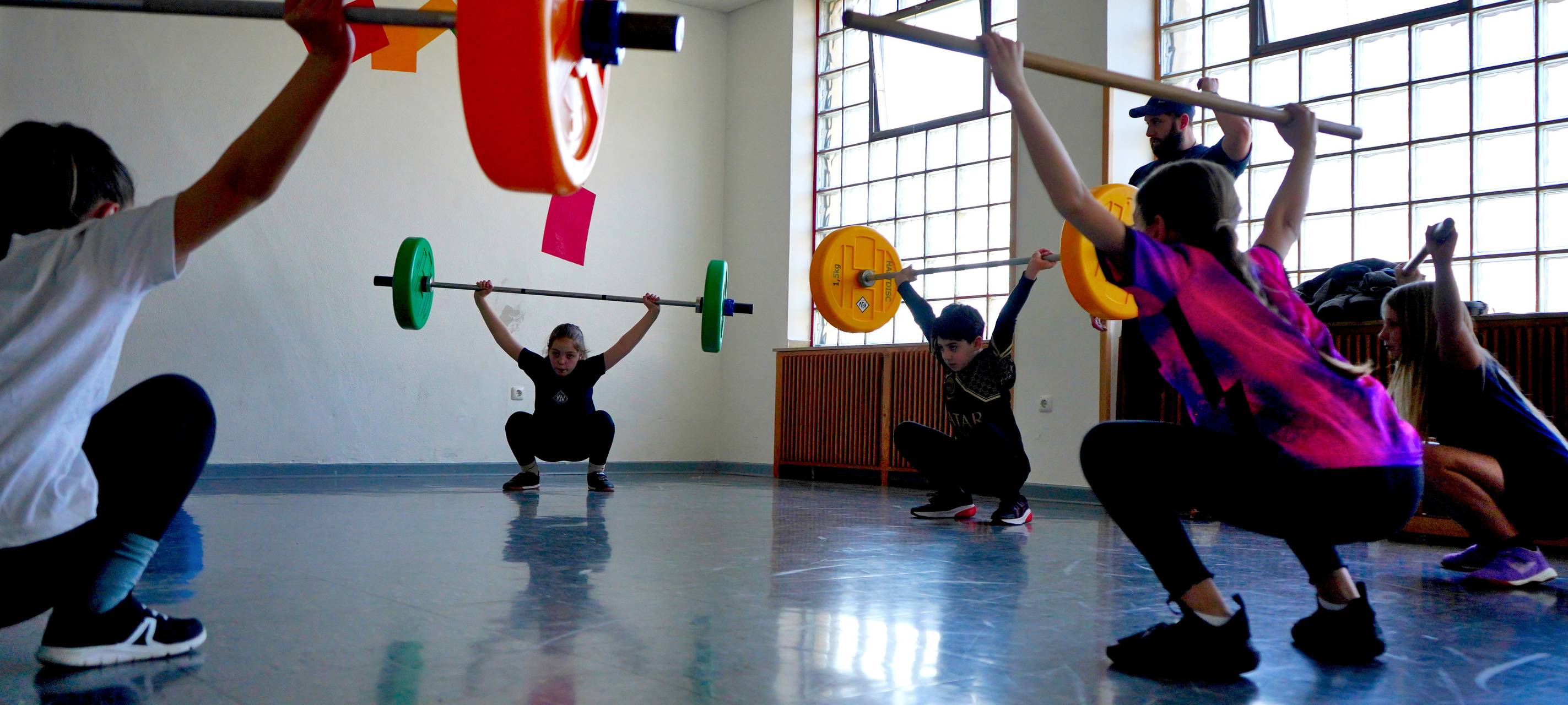 Gewichtheben an der Regenbogenschule in Essen