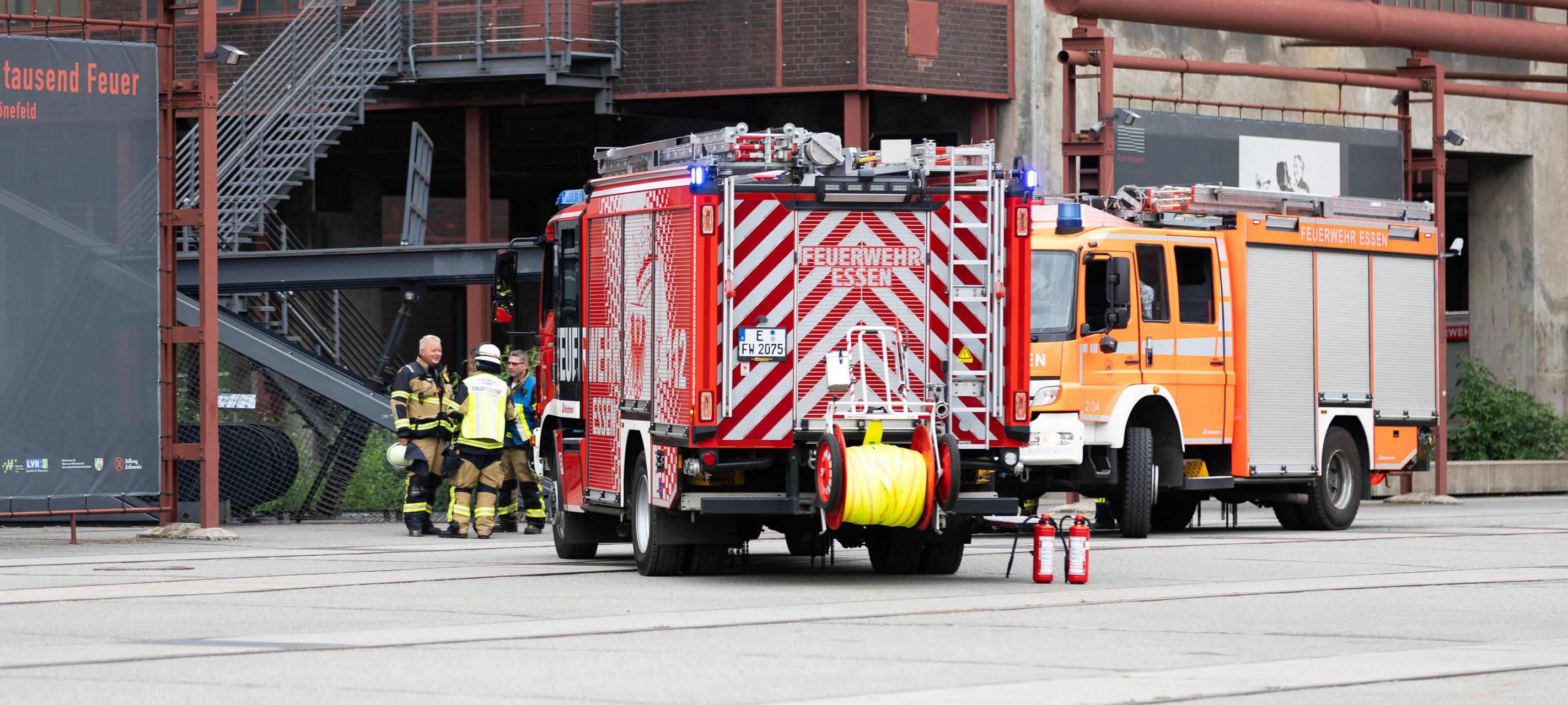 Feuerwehreinsatz auf Zollverein: Museum muss evakuiert werden
