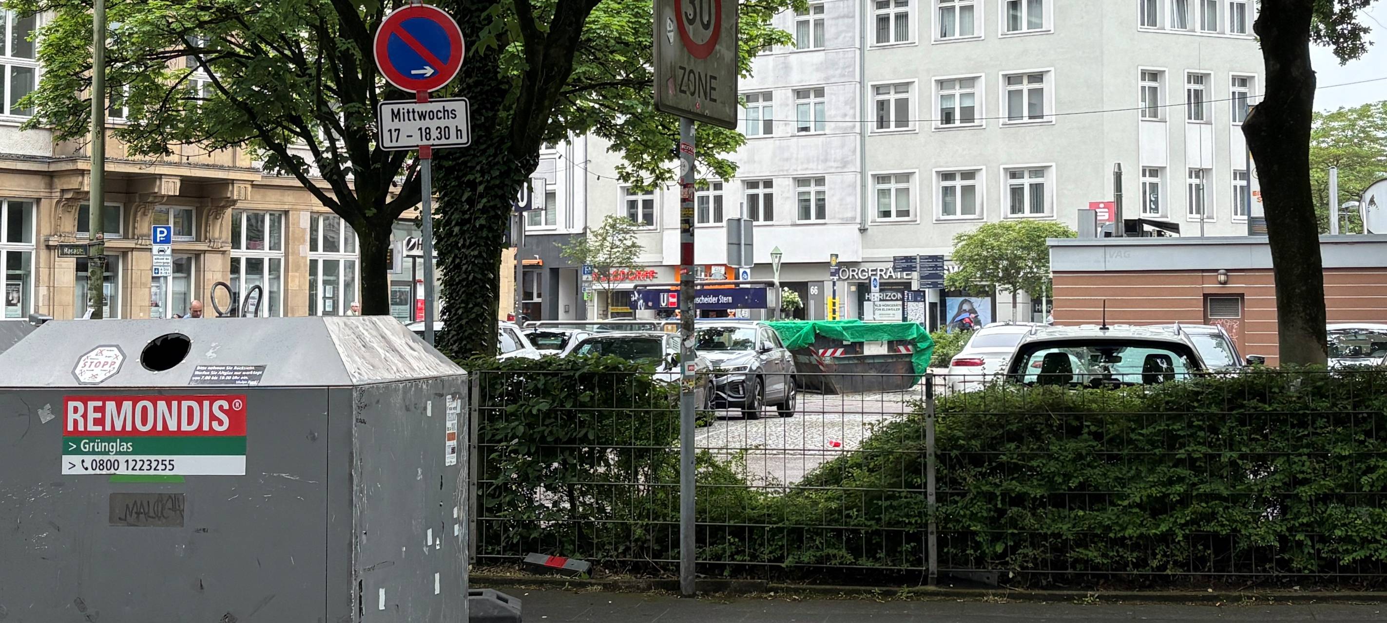Halteverbot in Essen am Rüttenscheider Stern - das ist der Grund