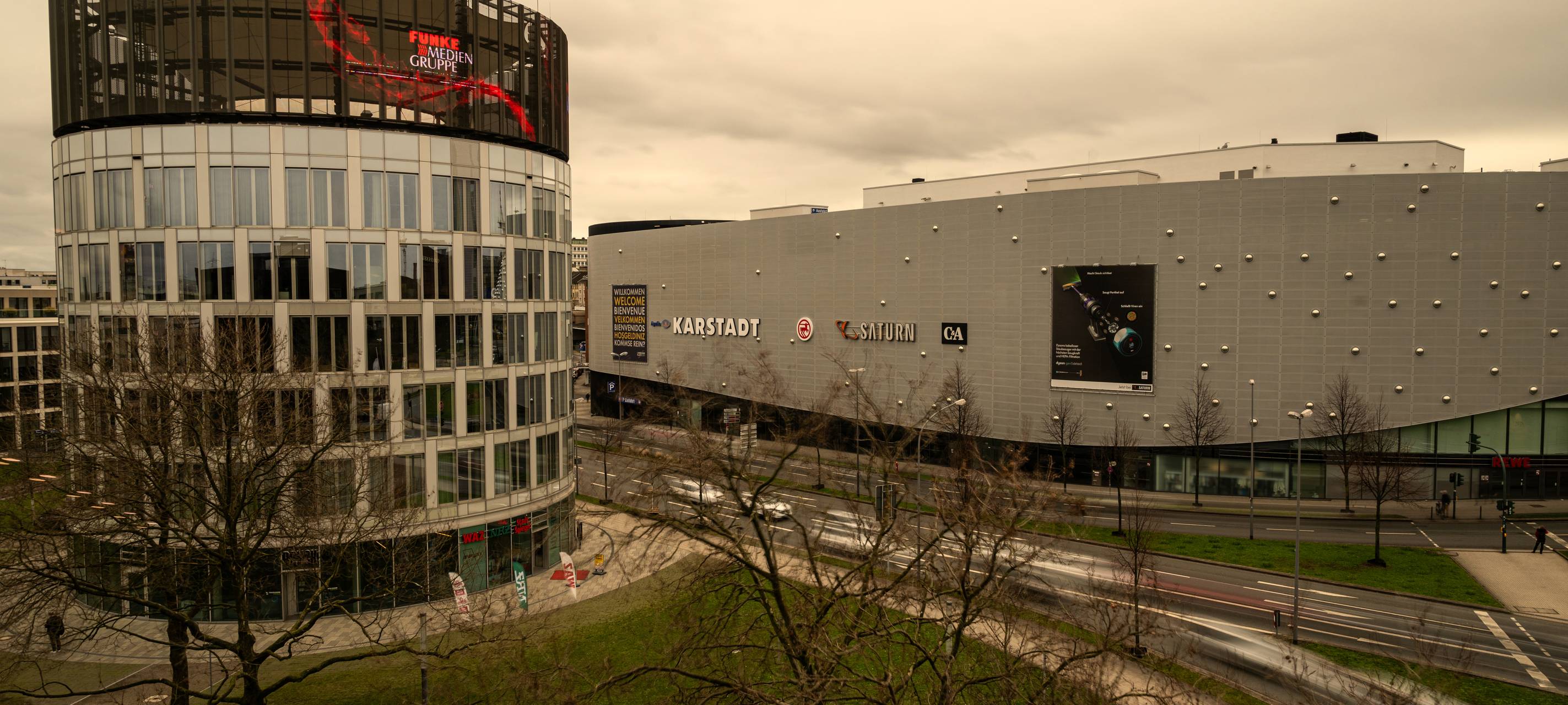 Gebäude in Essen mit Graffiti beschmiert