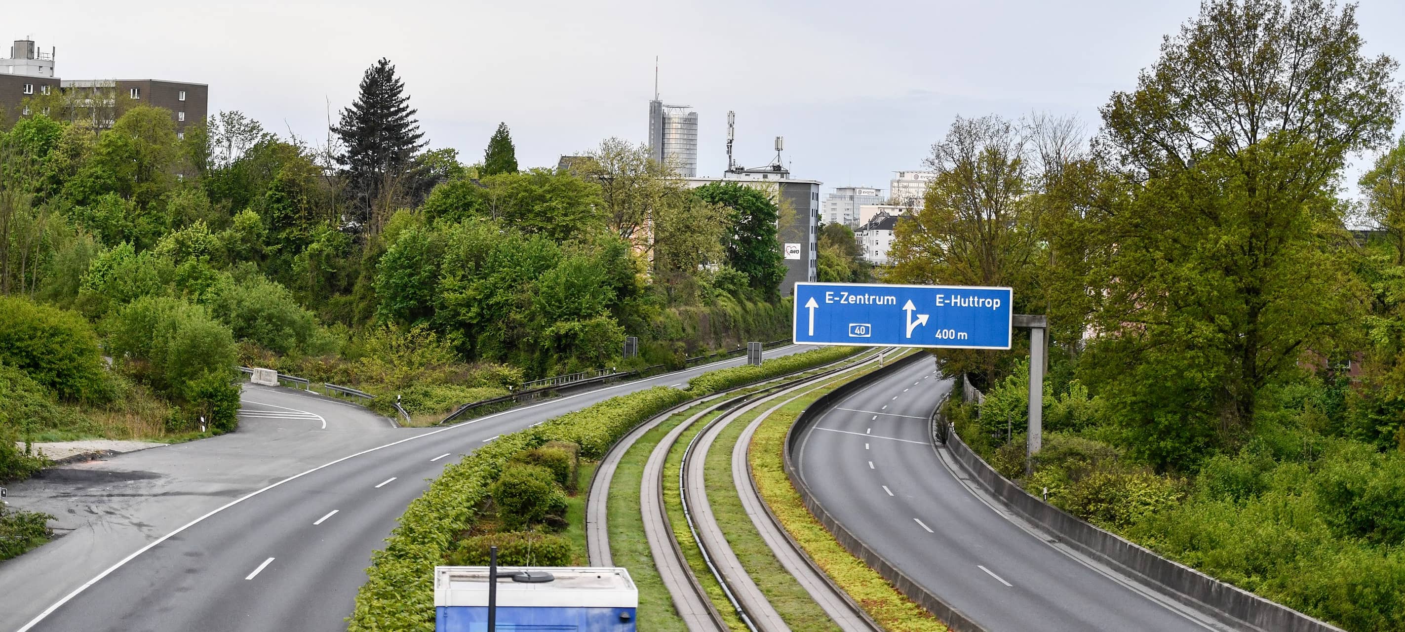 A40-Ausfahrt in Essen gesperrt - Fahrbahnsanierung