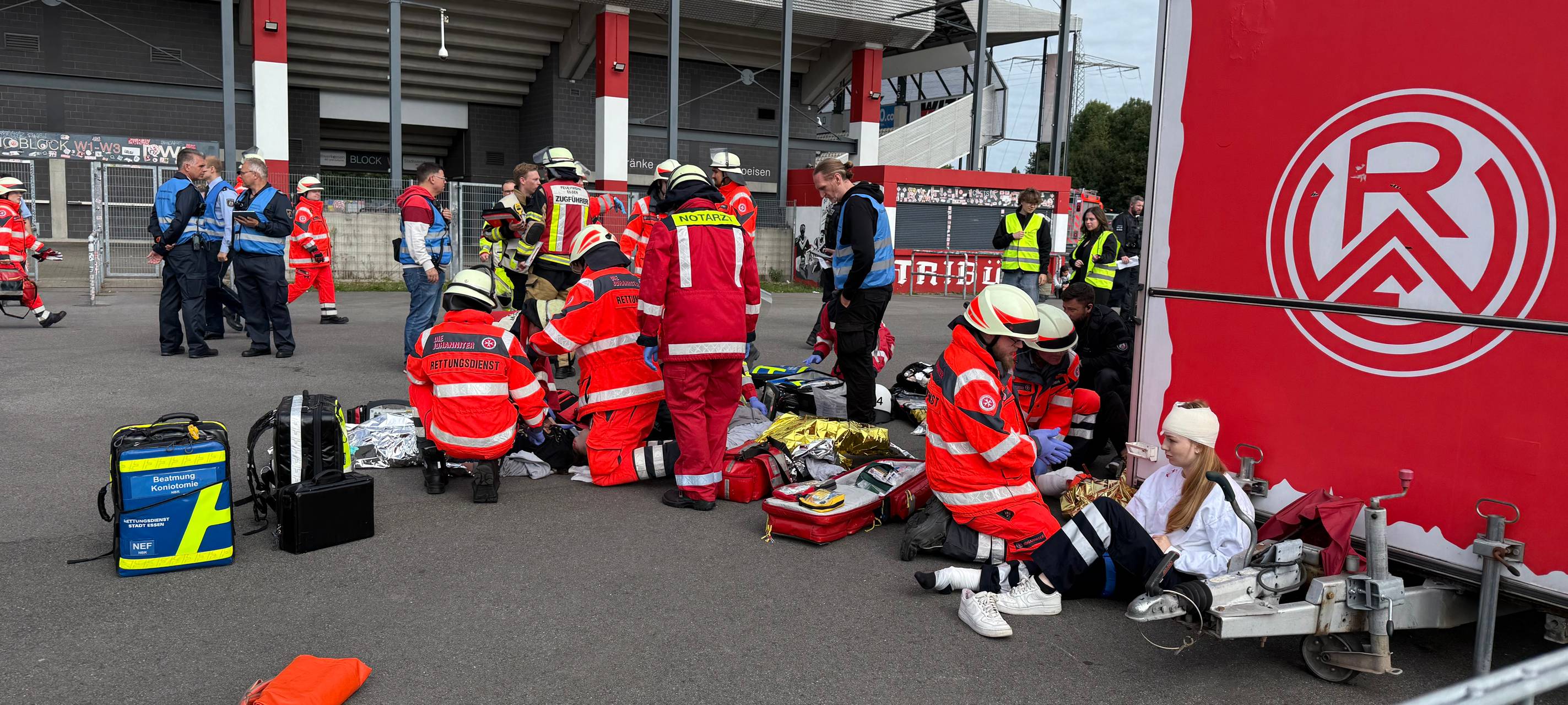 Anschlag aufs Stadion in Essen: Polizei trainiert Ernstfall