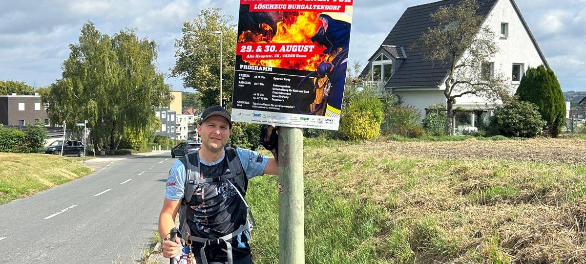 Feuerwehr-Freundschaft in Essen - ein wilder Fußmarsch nach Essen