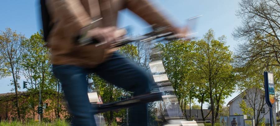 Wischbild Fahrradfahrer