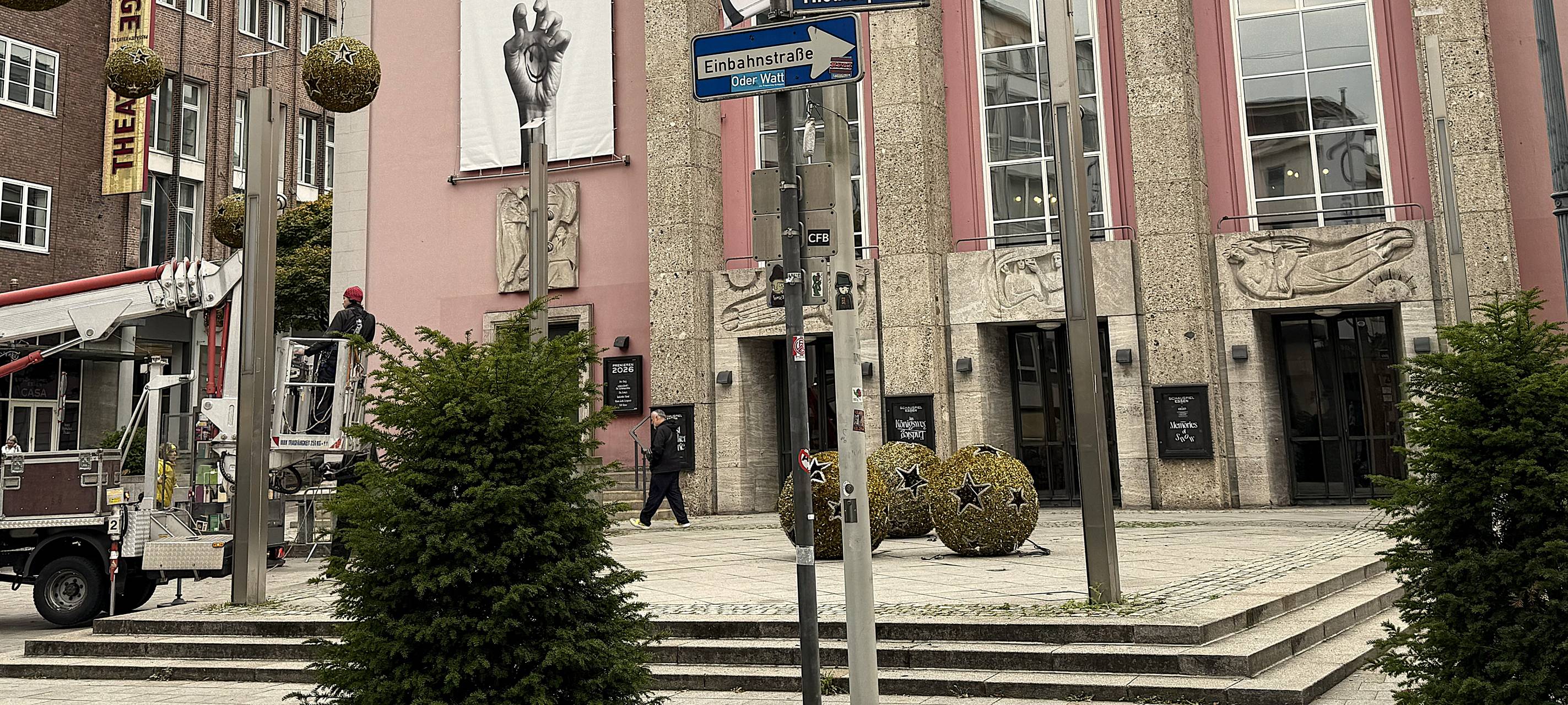 Weihnachts-Countdown in Essen: Der Aufbau läuft