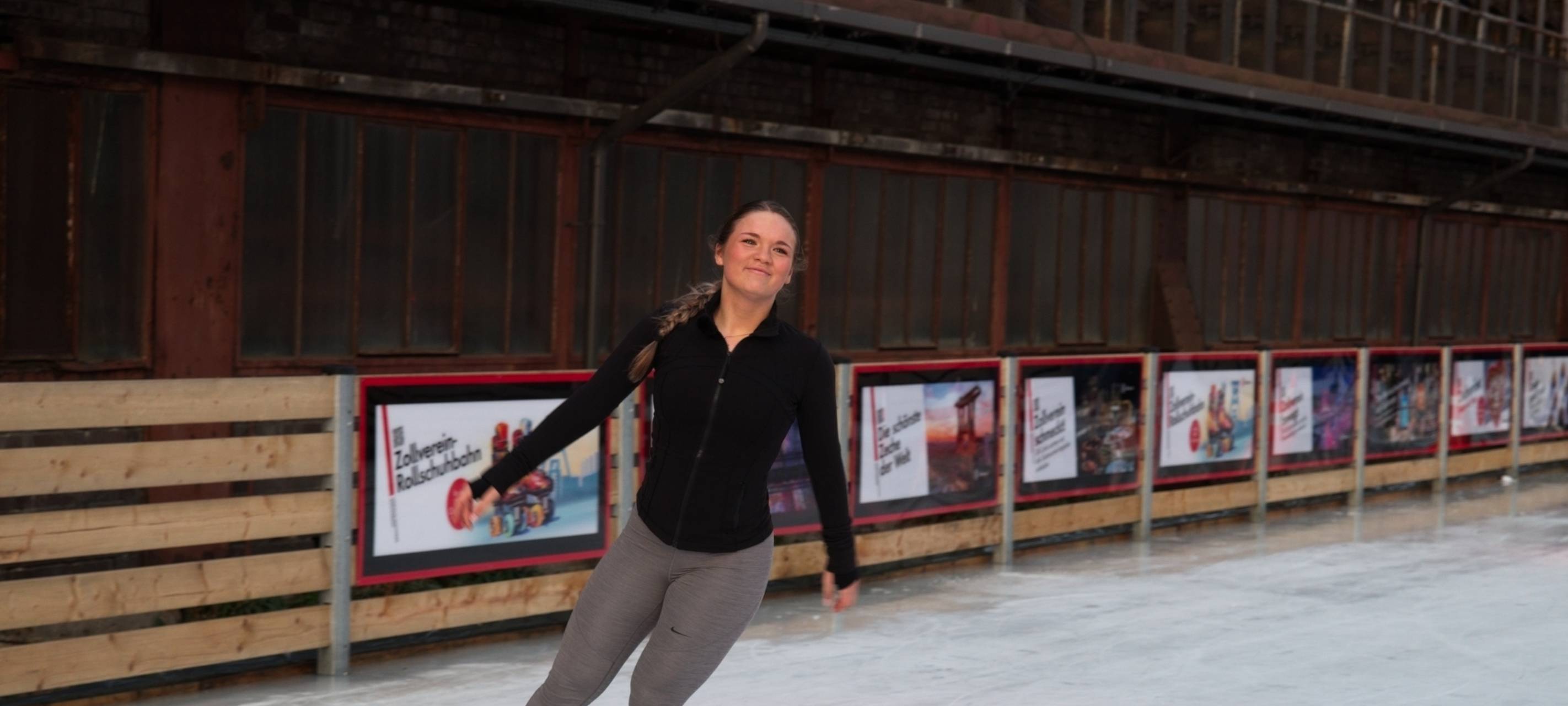 Eisbahn auf Zollverein: Eiskunstlauf versus Eishockey - die Challenge