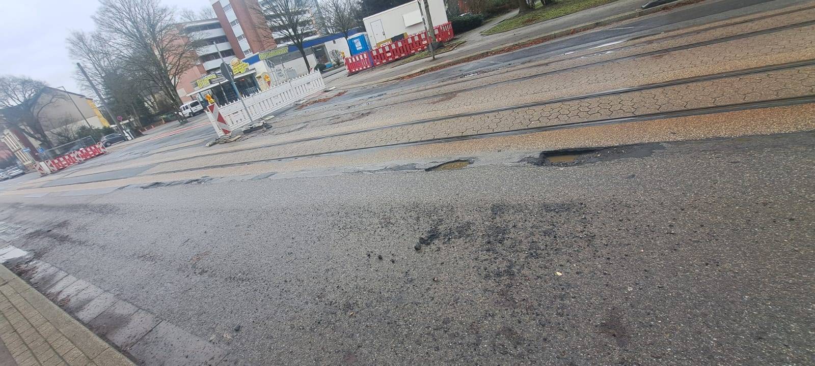 Schlaglöcher in Essen werden gestopft