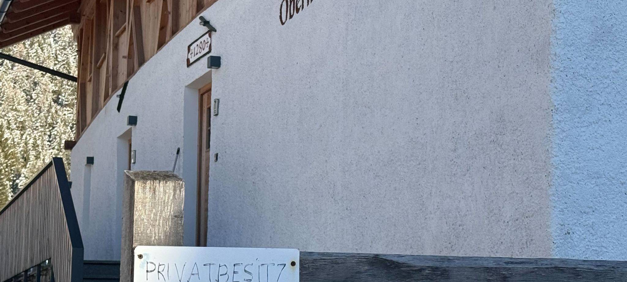 Schild „Privatbesitz“