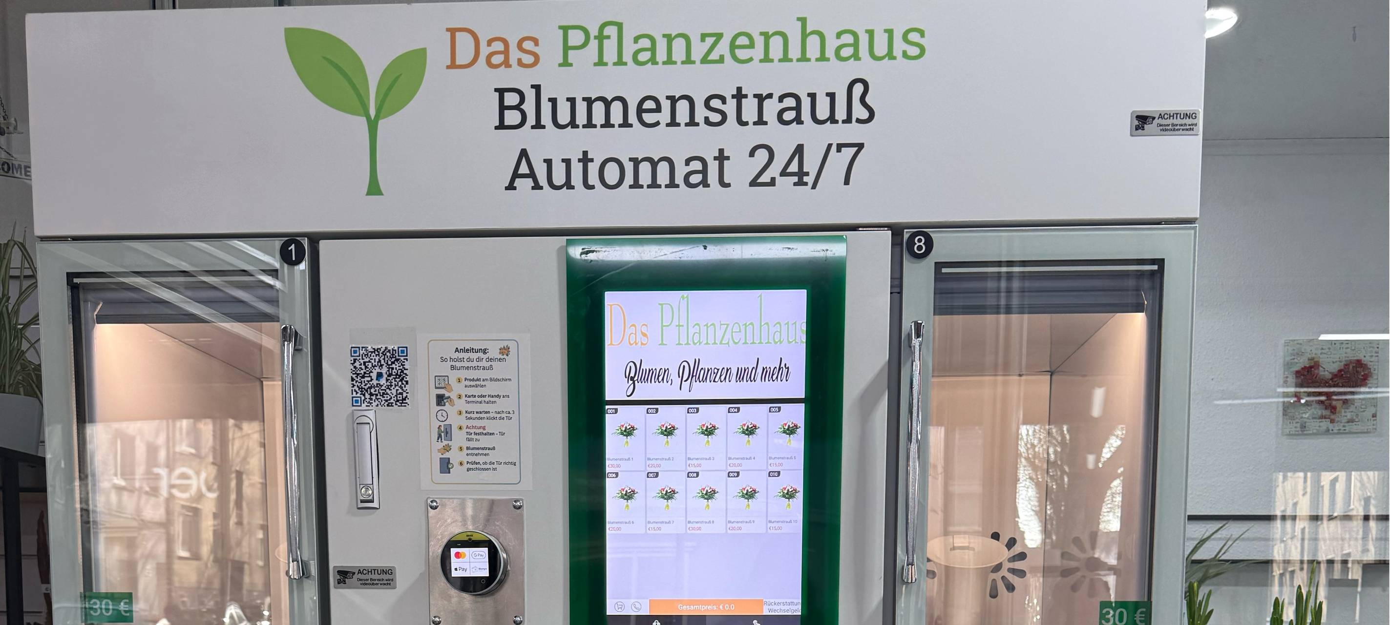 Blumenautomaten in Essen: Blumen per Knopfdruck