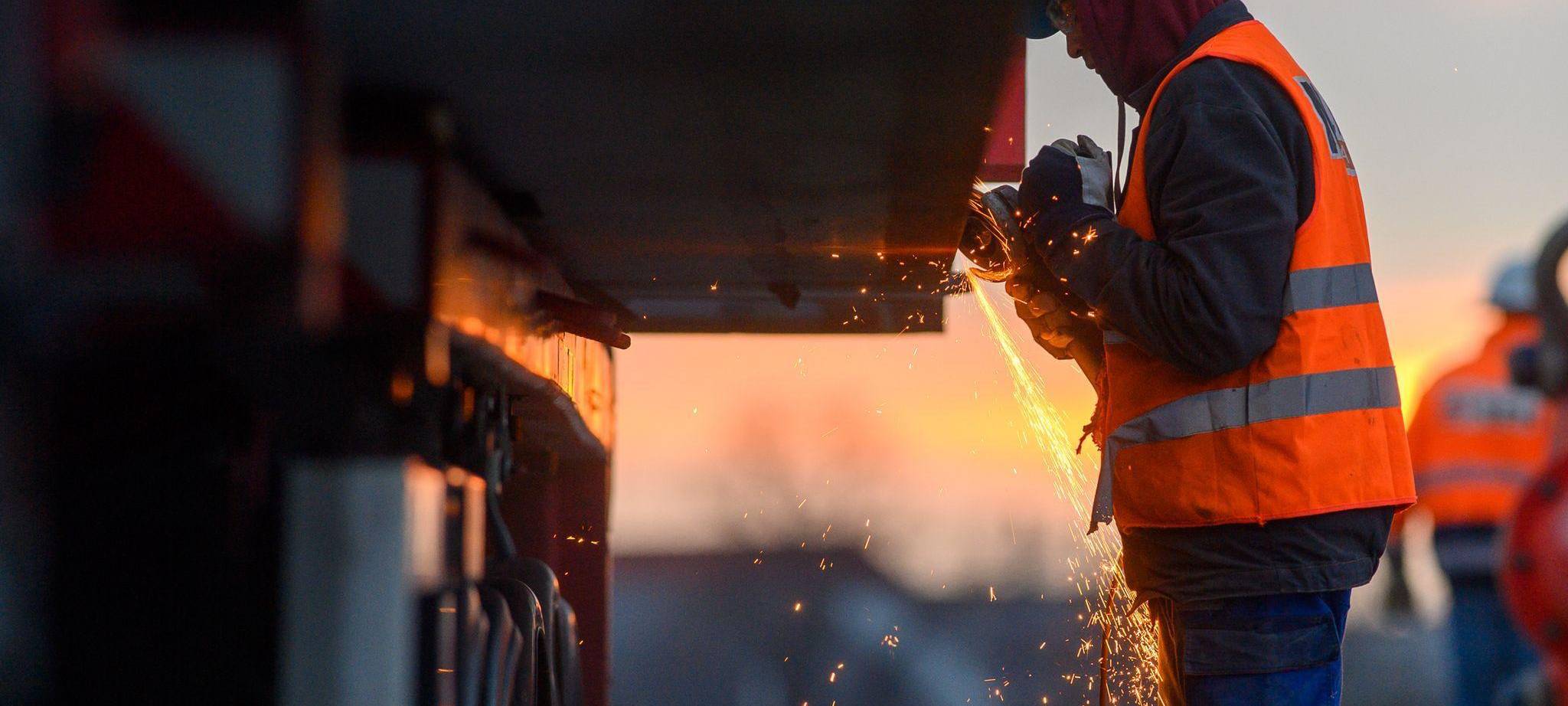 Arbeiter auf einer Baustelle