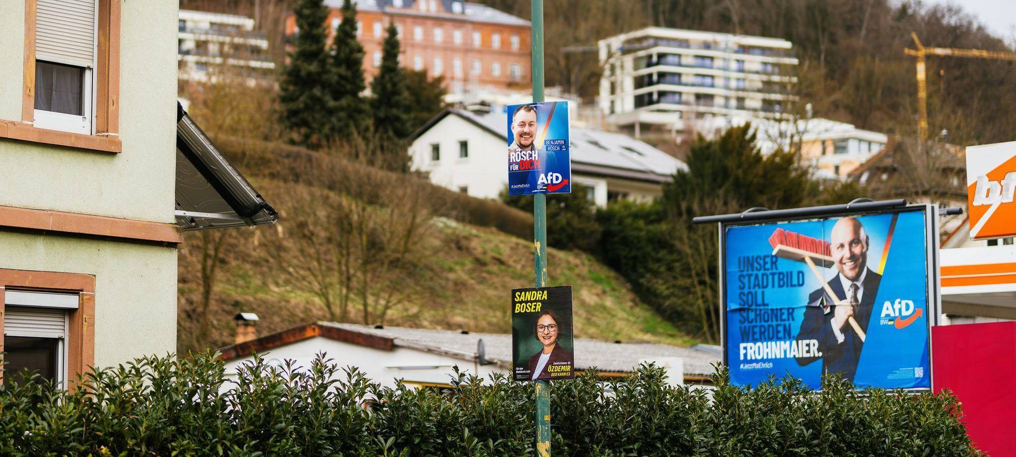 Wahlplakate in Lahr