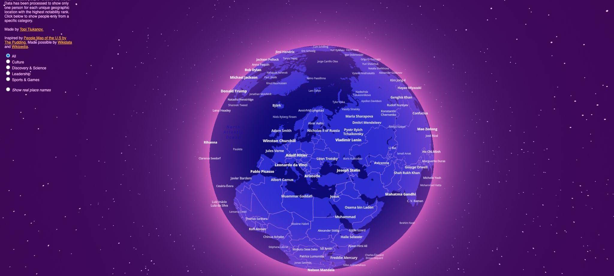 Interaktive Karte «Notable-People»