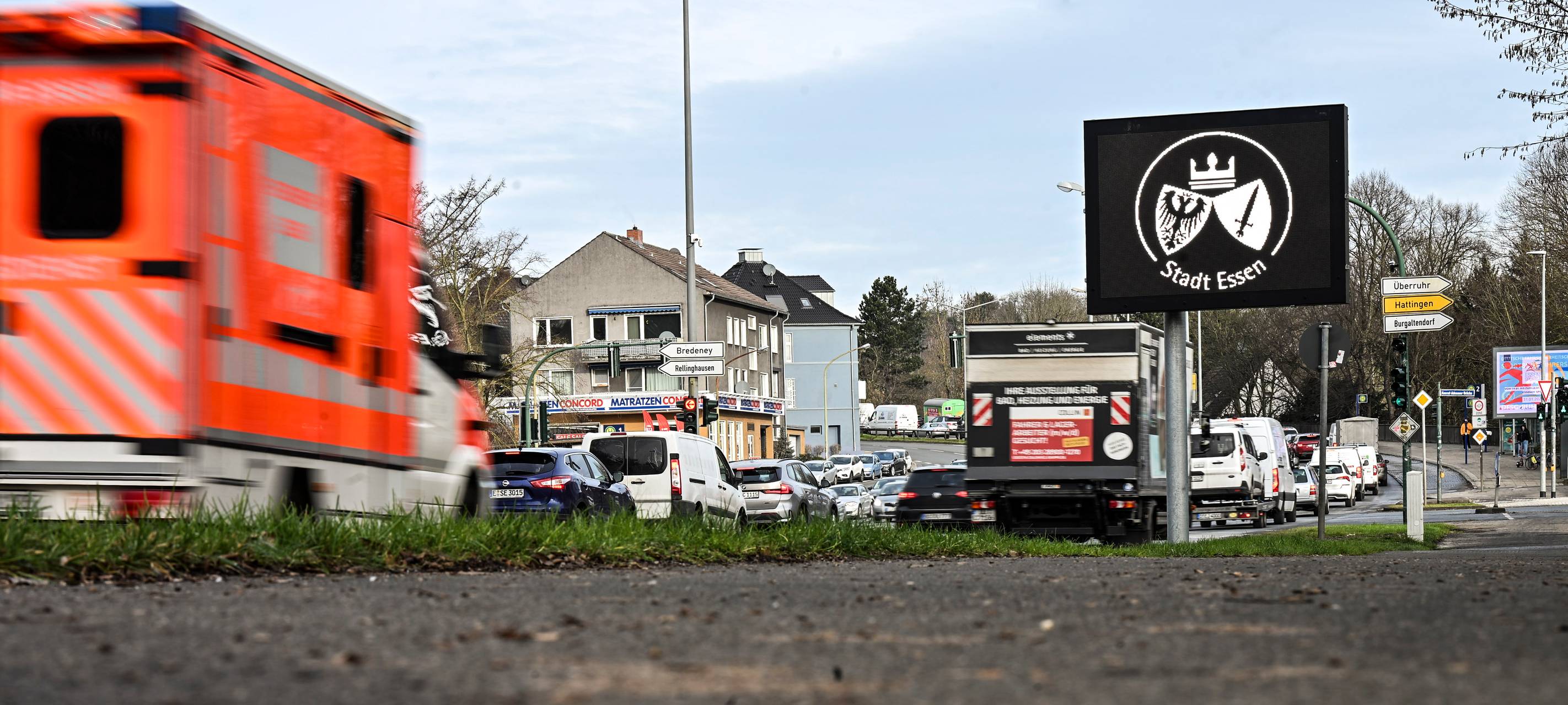 Ein Bild der Ruhrallee vom 21. Januar 2026.