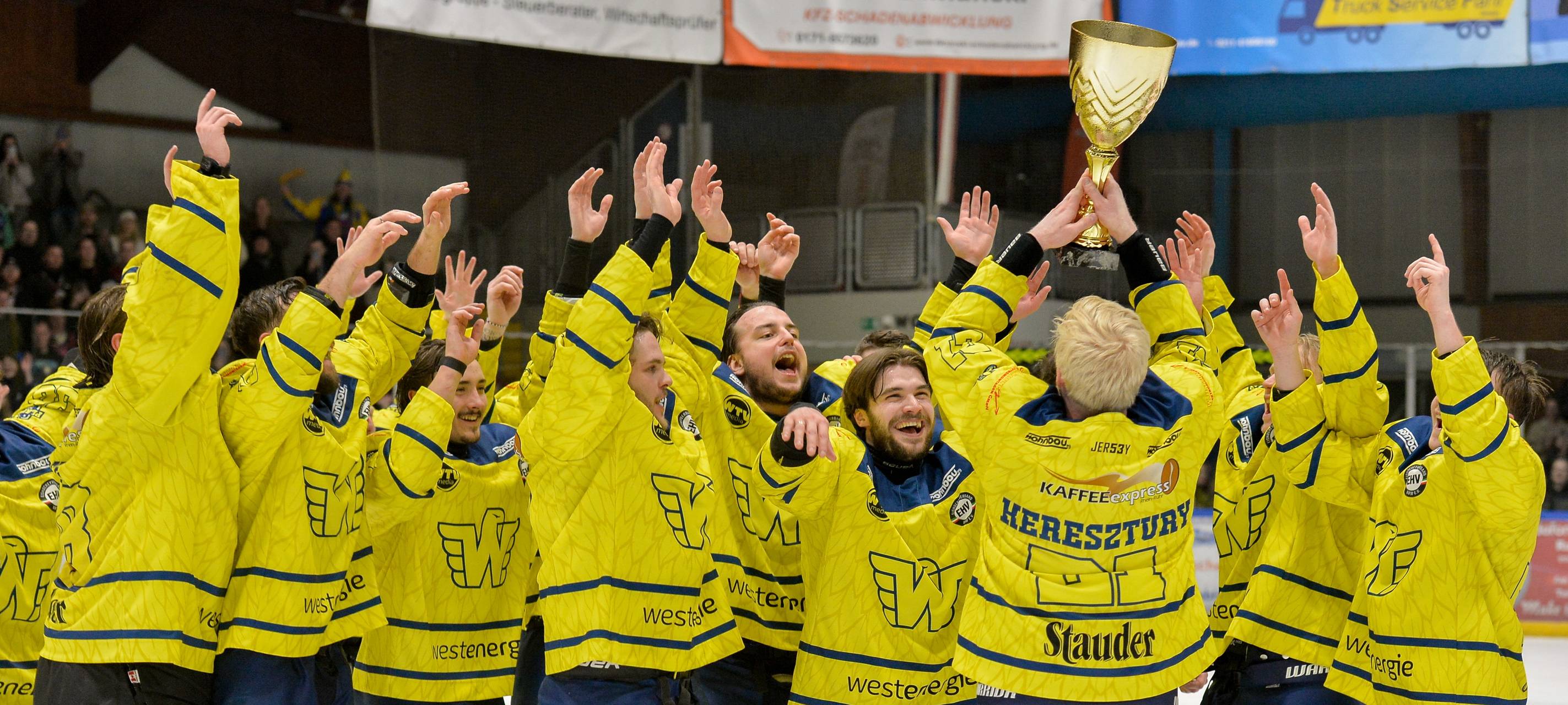 Siegesstimmung auf dem Eis in Essen!