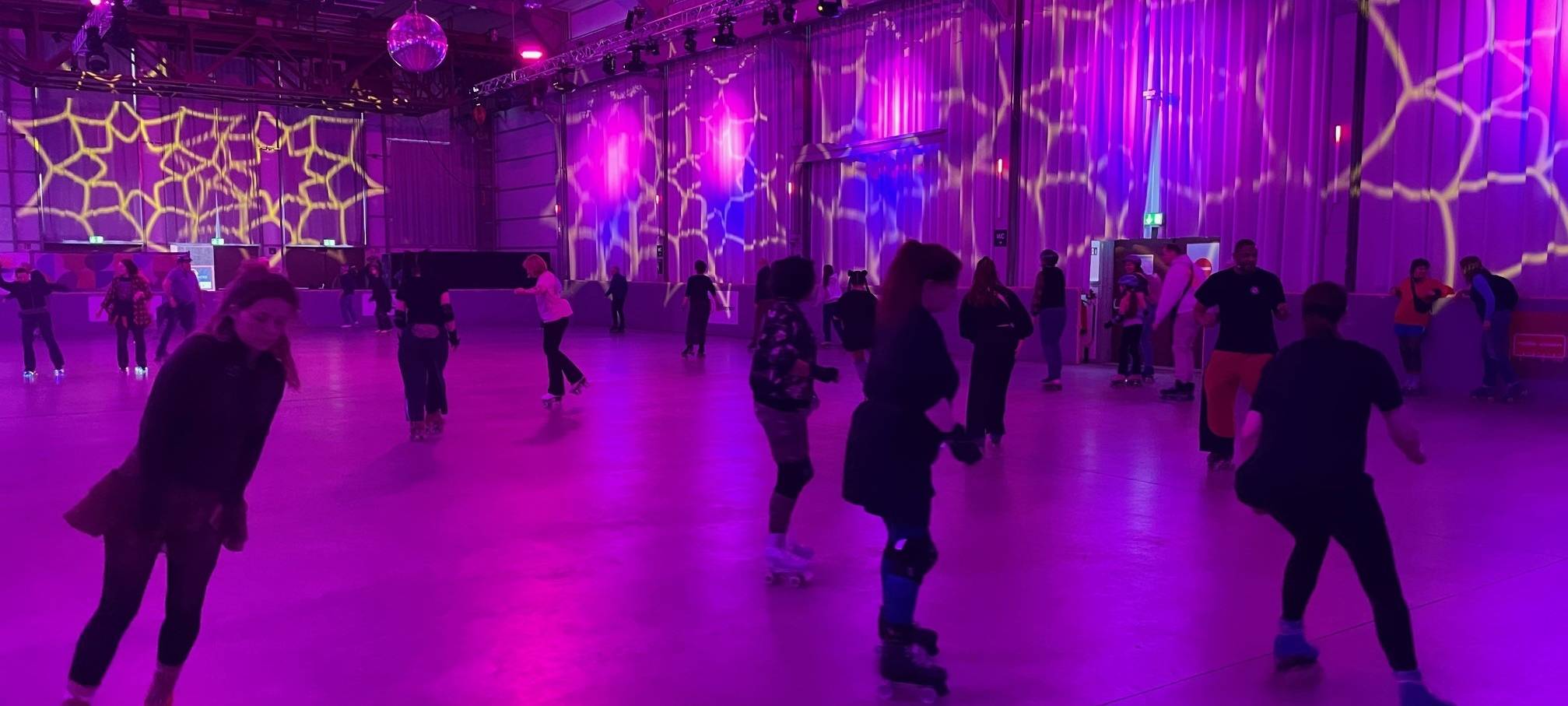 Back to the 80ies auf der Zollverein Rollschuhbahn