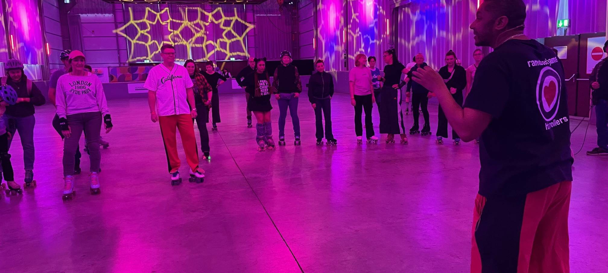Back to the 80ies auf der Zollverein Rollschuhbahn