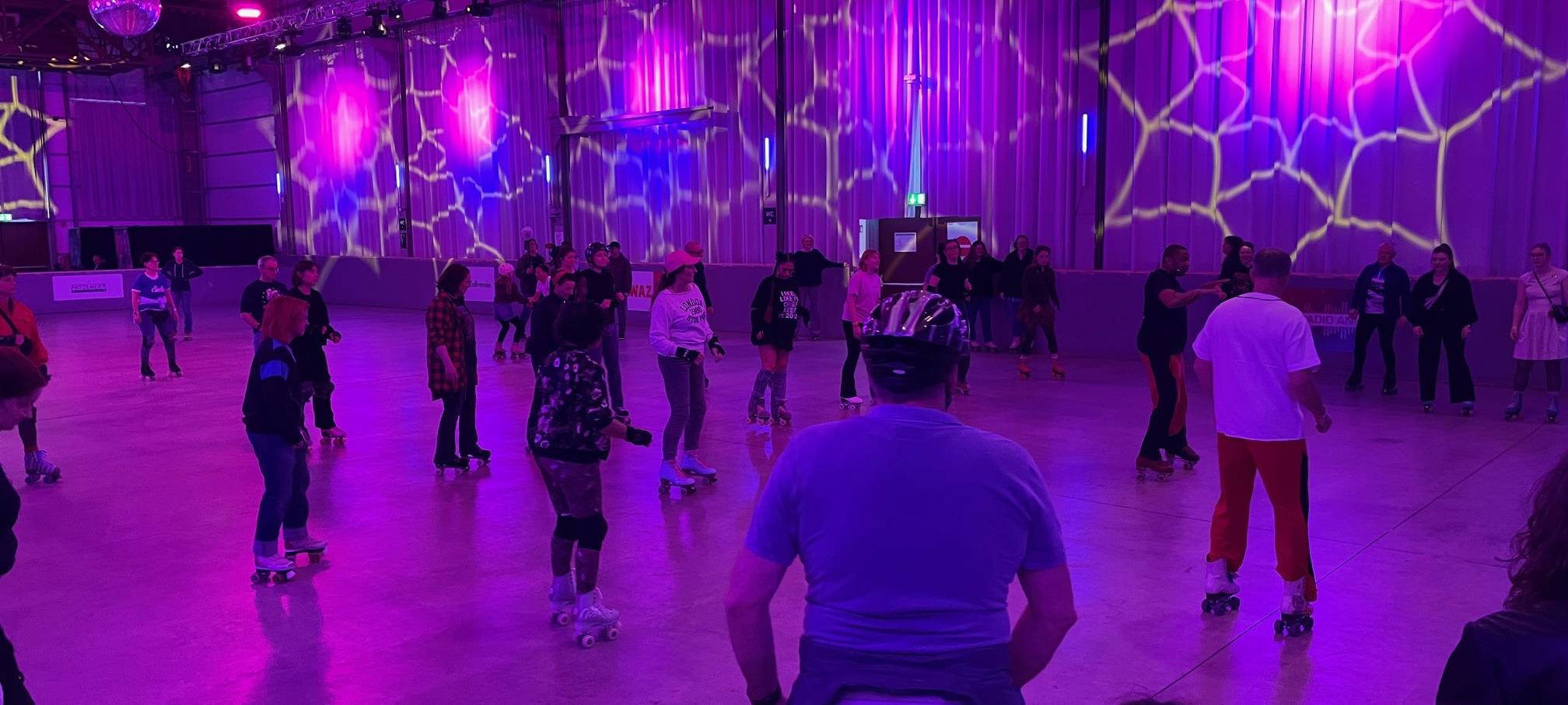 Back to the 80ies auf der Zollverein Rollschuhbahn