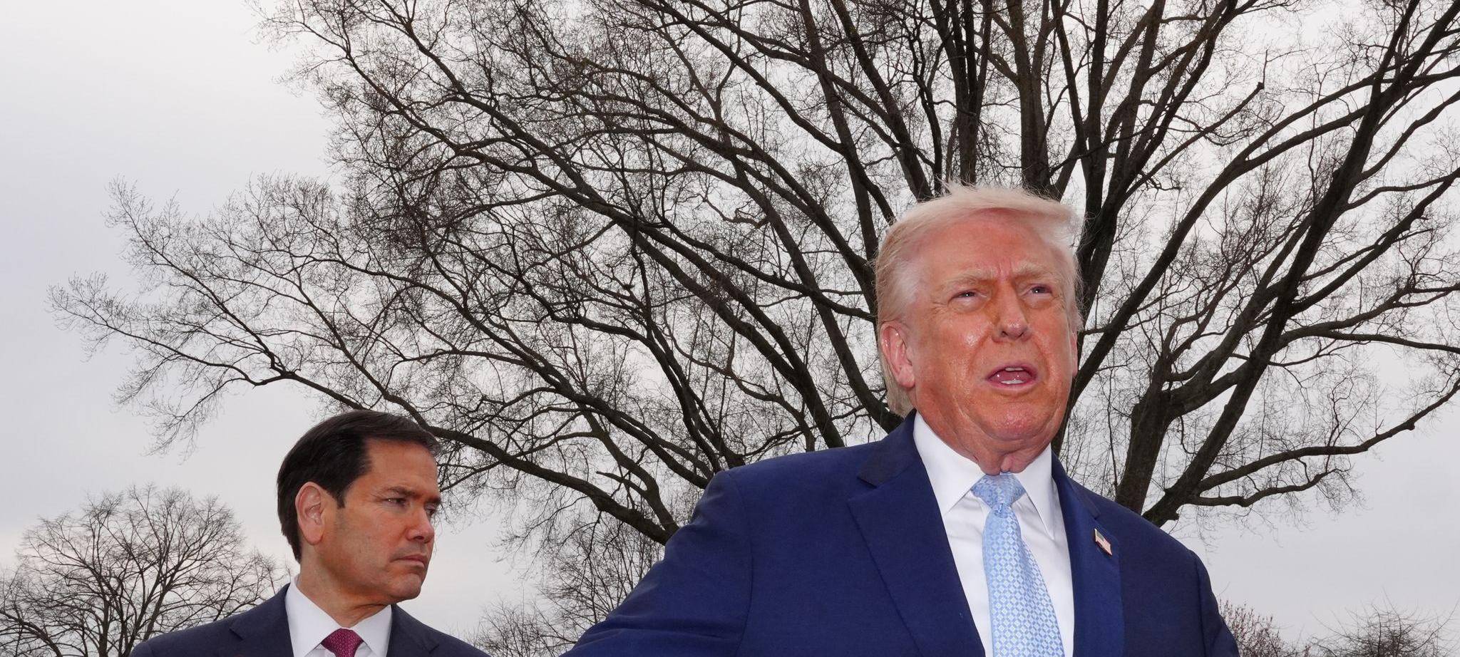 US-Präsident Trump (r.) und US-Außenminister Rubio