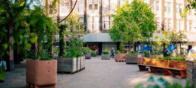 Innenstadt von Essen - zwei Plätze schöner umgestaltet