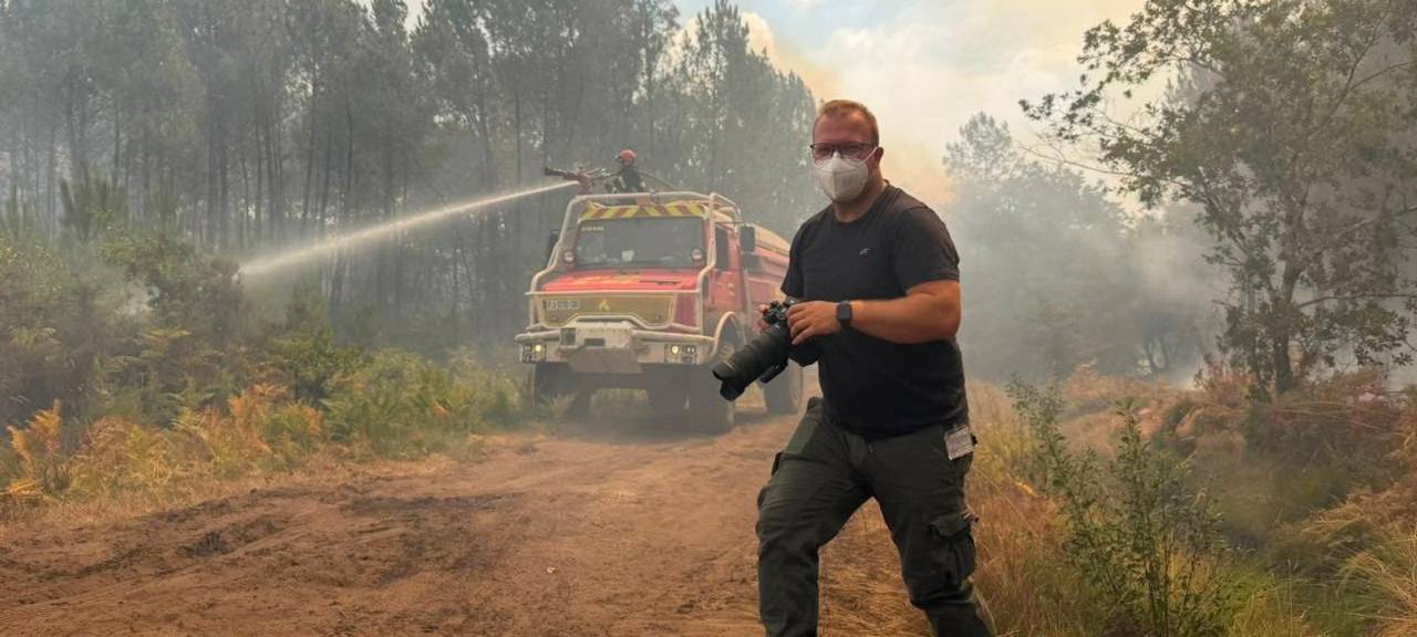 "Der Rauch hat die Sonne bedeckt" - Reporter aus Essen bei Waldbränden in Frankreich