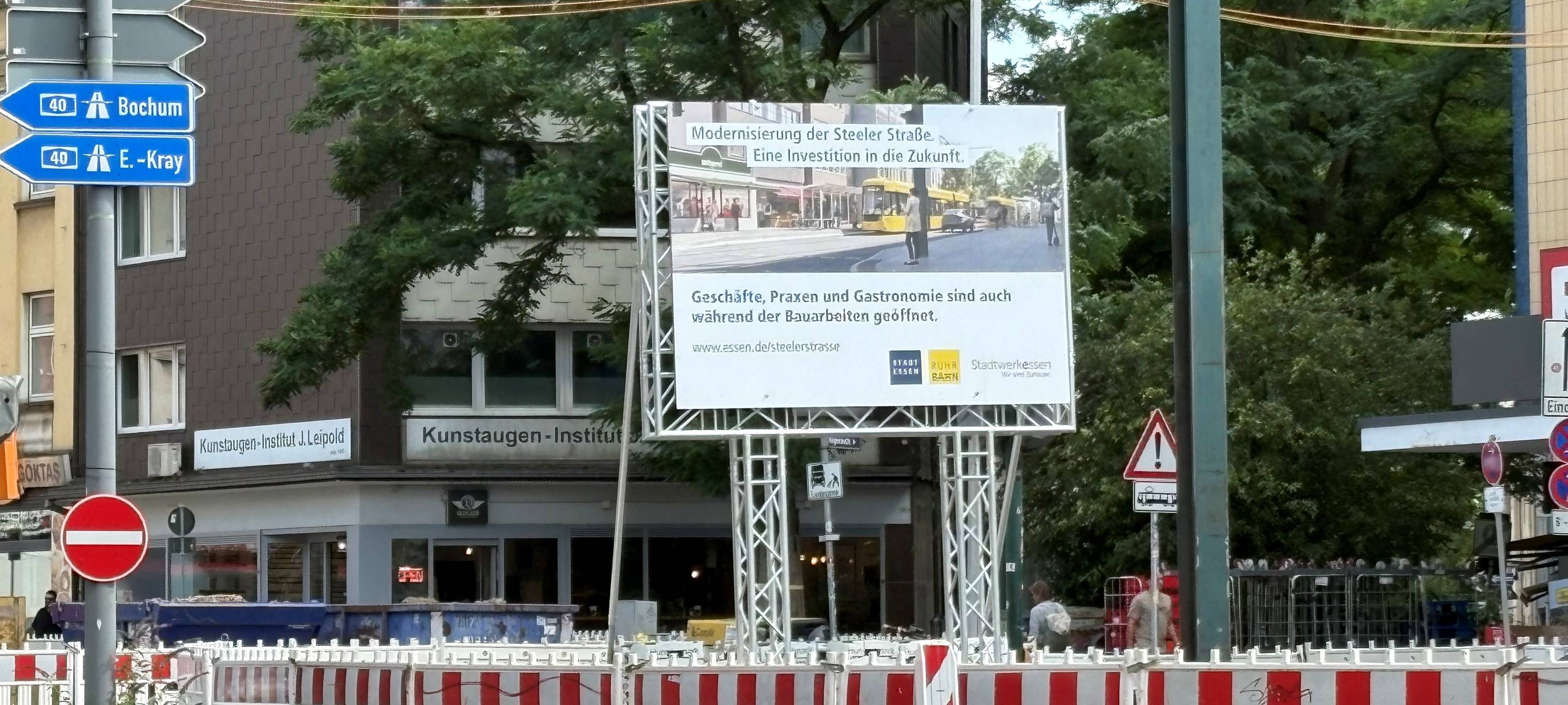 Steeler Straße in Essen - Ein Jahr mit Baustellen und ohne Straßenbahn!
