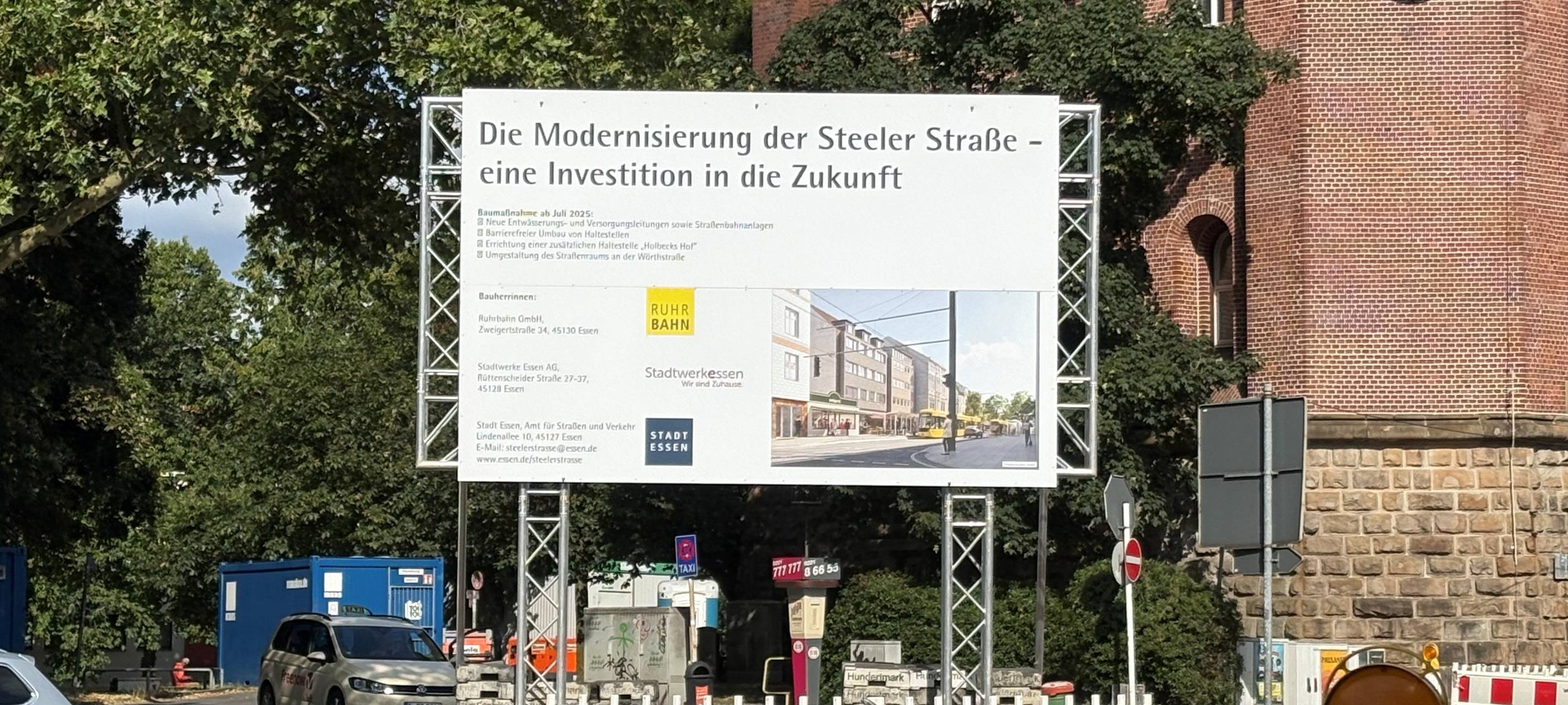 Steeler Straße in Essen - Ein Jahr mit Baustellen und ohne Straßenbahn!