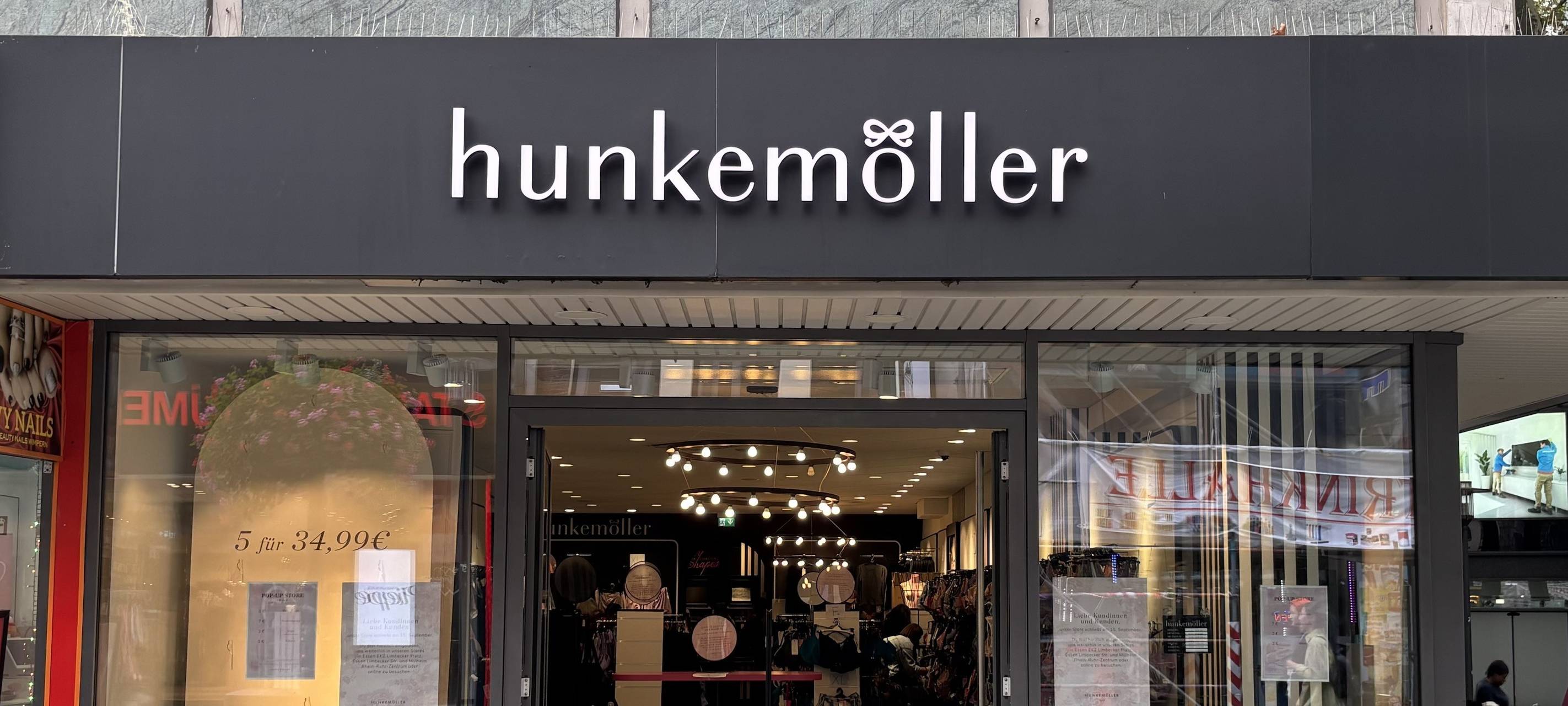 Hunkemöller schließt zwei Filialen in Essen