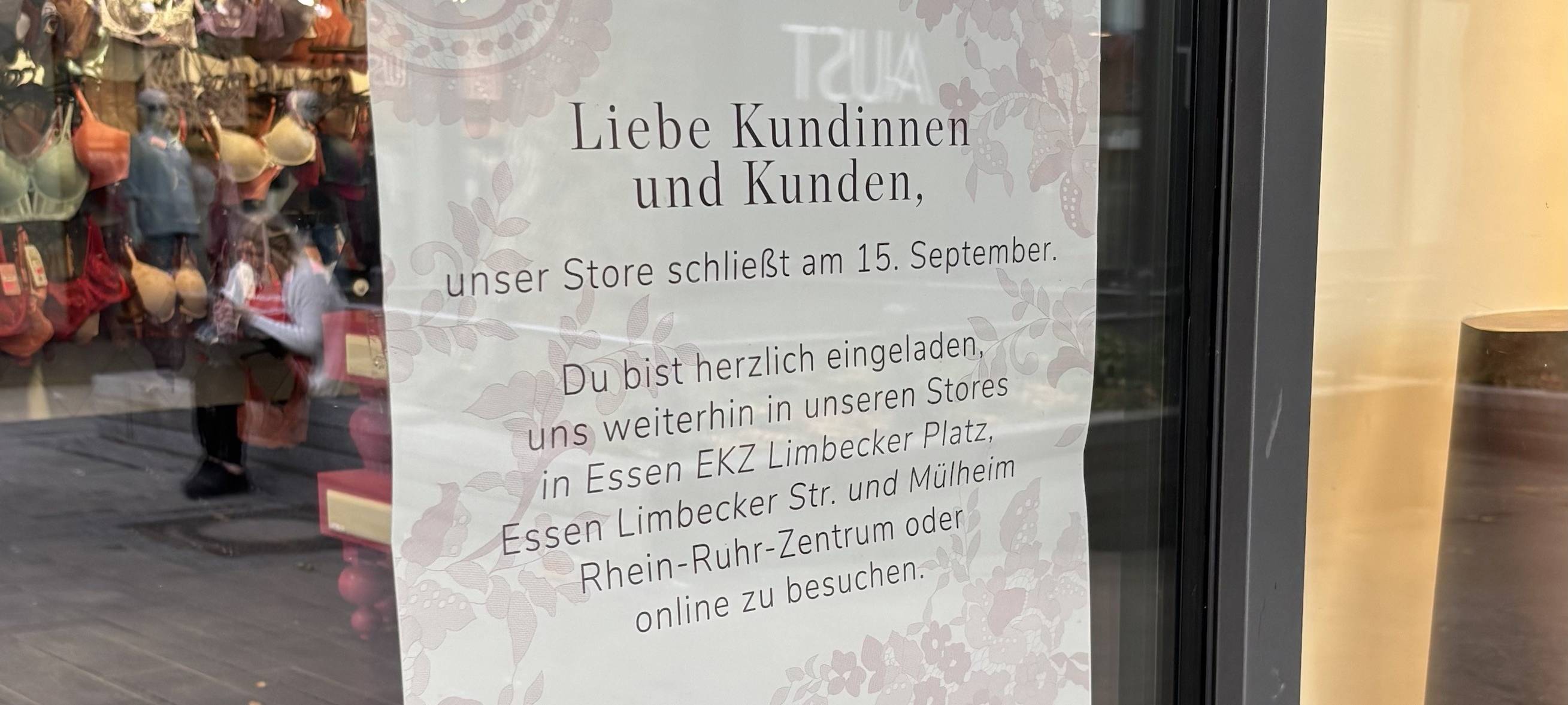 Hunkemöller schließt zwei Filialen in Essen